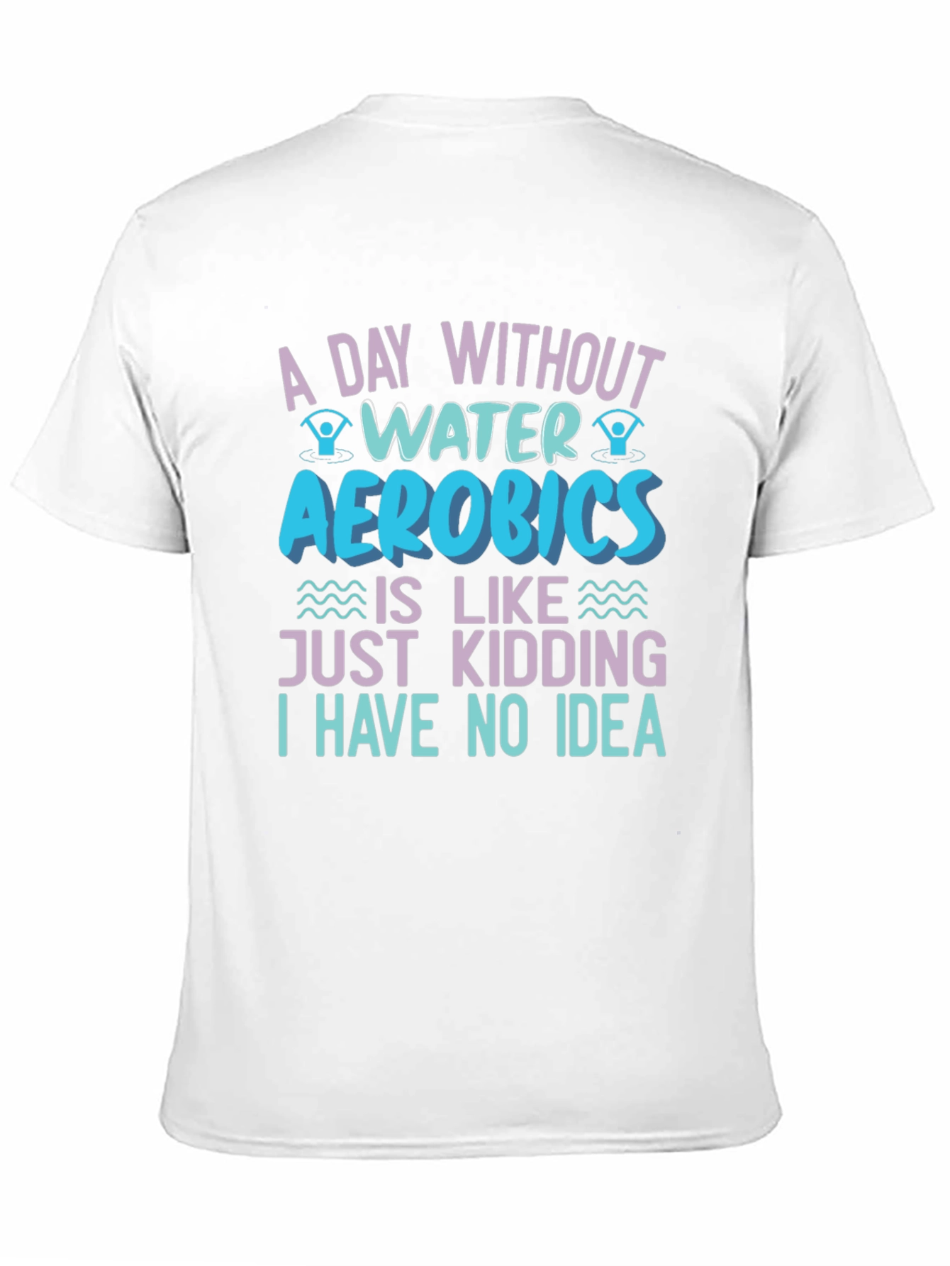 Black Water Aerobics Graphic T-Shirt - Funny Workout Tee view 11