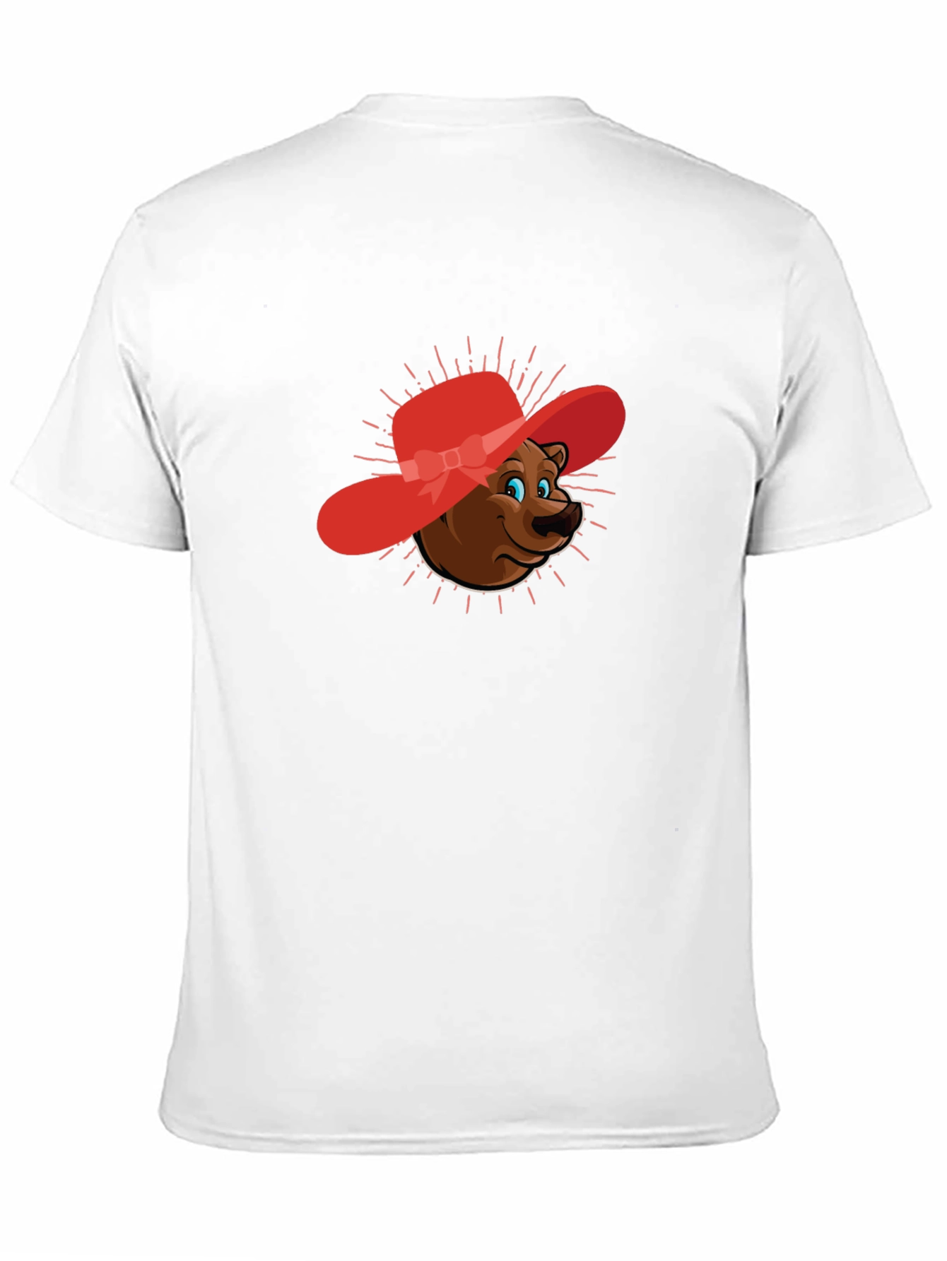 Bear in Red Hat Graphic Tee - Unisex - 11