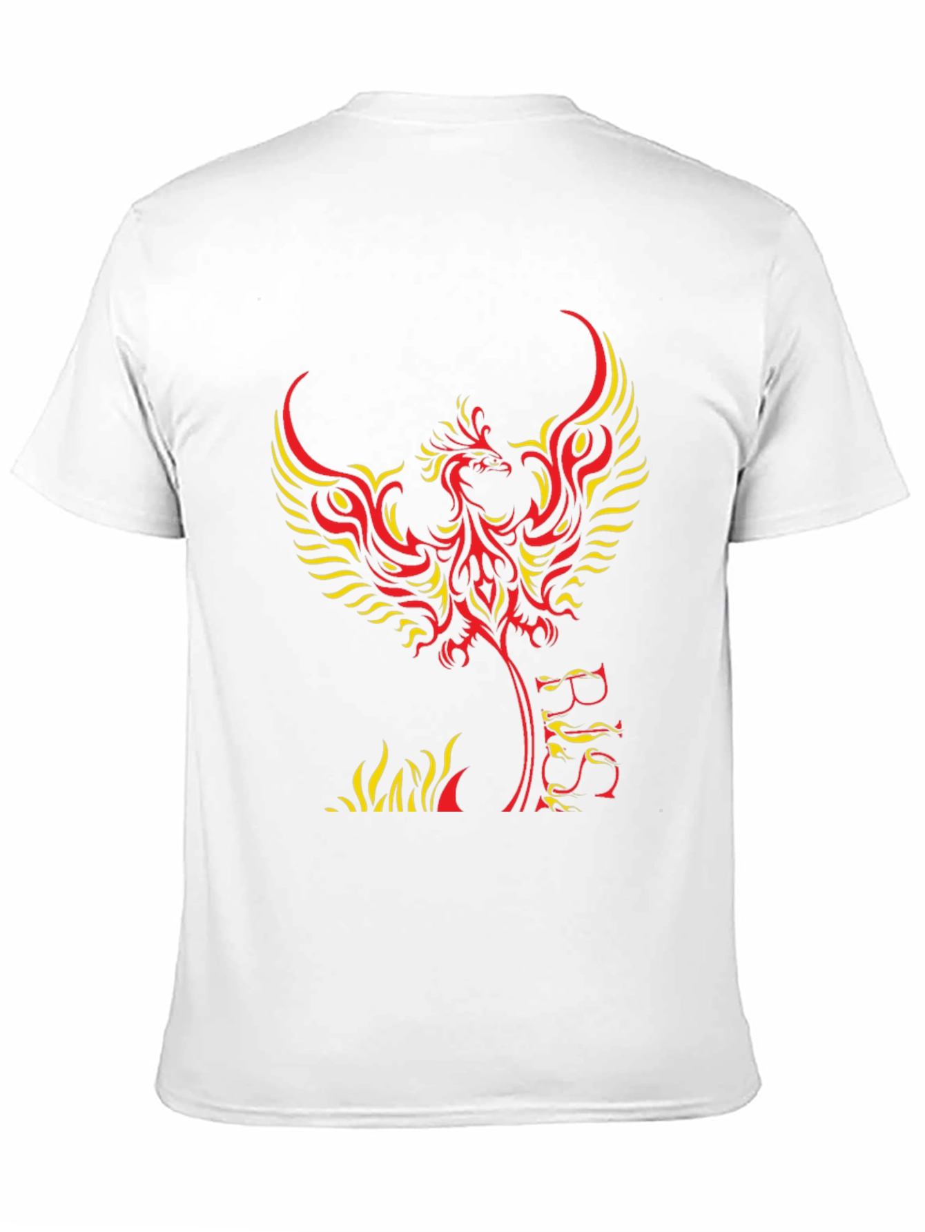 Black Phoenix Graphic Tee - Black Cotton Blend Shirt view 11