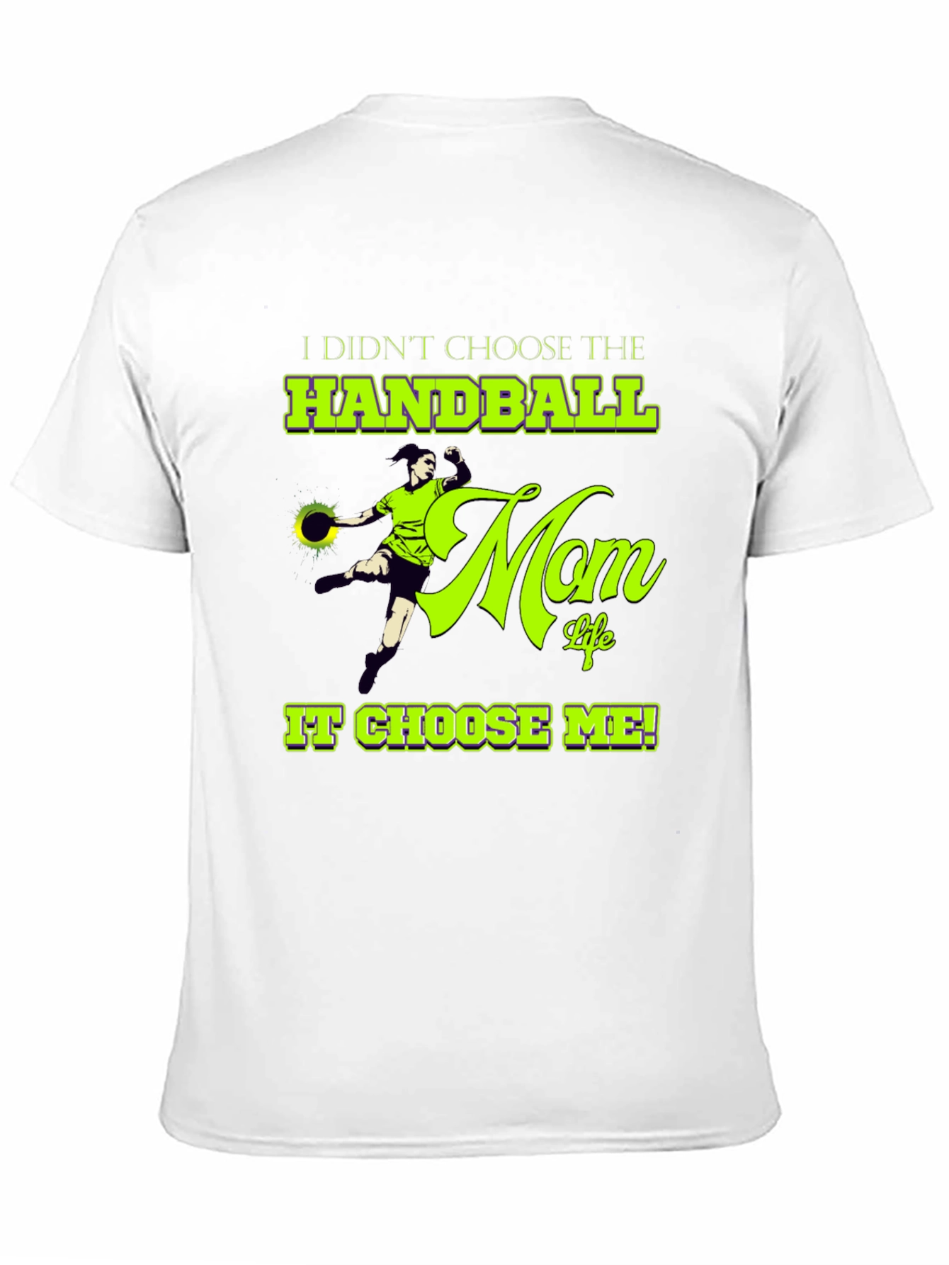 Black Handball Mom Life Graphic T-Shirt - Black Cotton Tee view 11