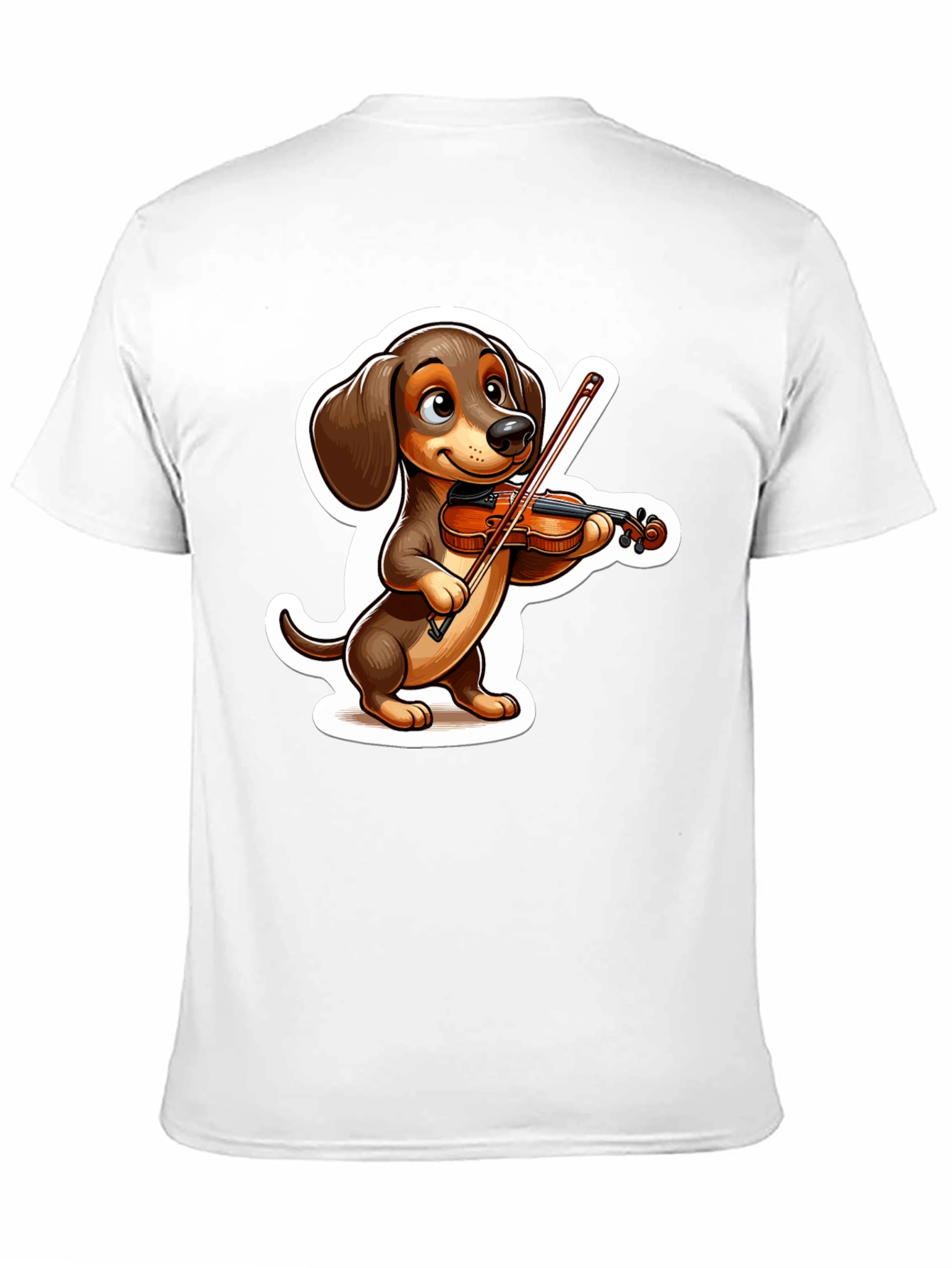 Black Dachshund Violinist T-Shirt - Cute Dog Lover Tee view 11