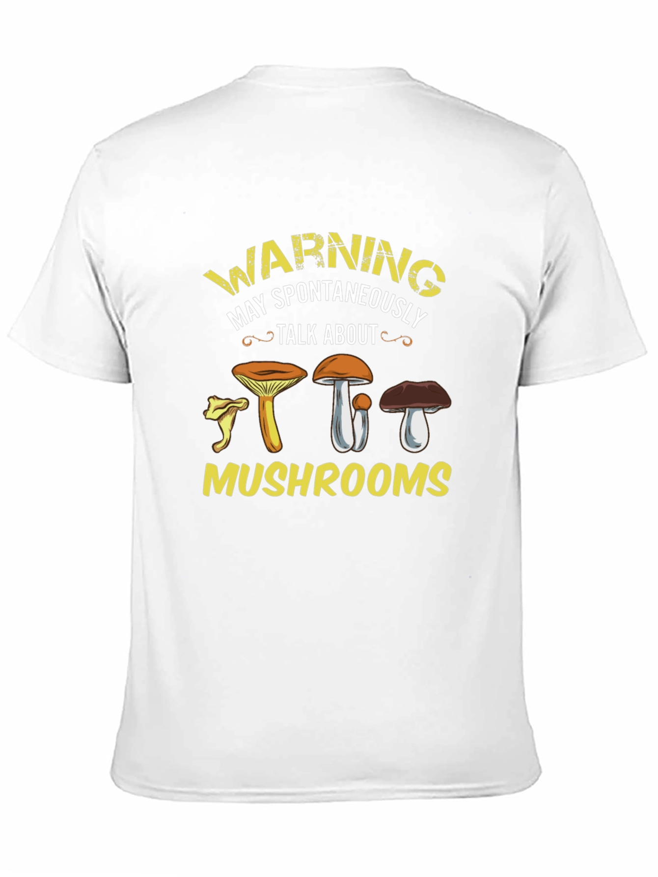 Black Mushroom Talk Warning Graphic Tee view 11