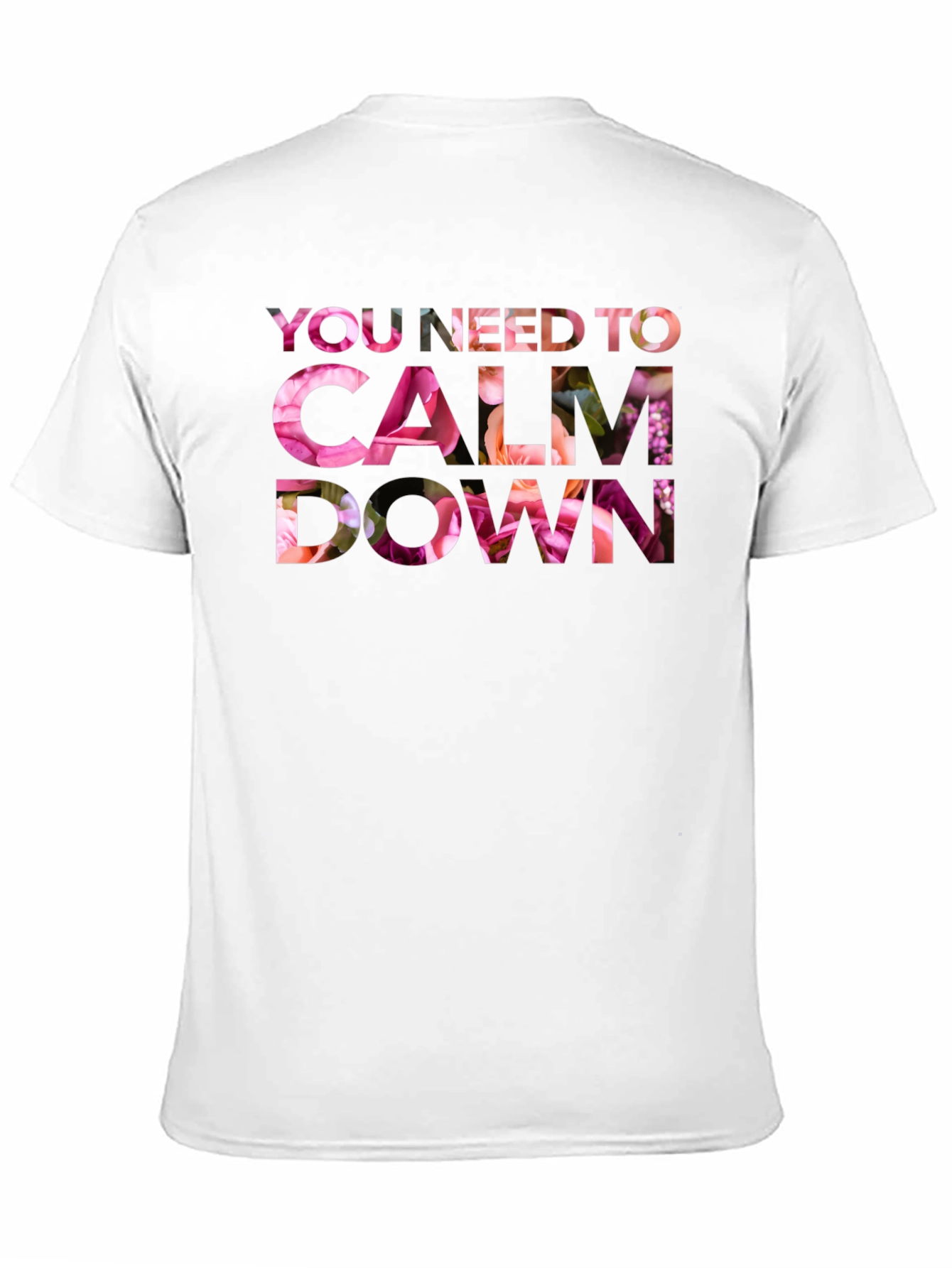 Black Floral Calm Down Graphic T-Shirt view 11