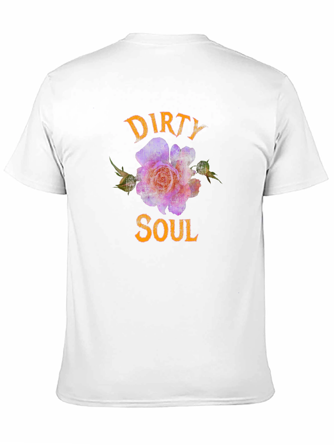 Black Dirty Soul T-Shirt - Floral Design view 11