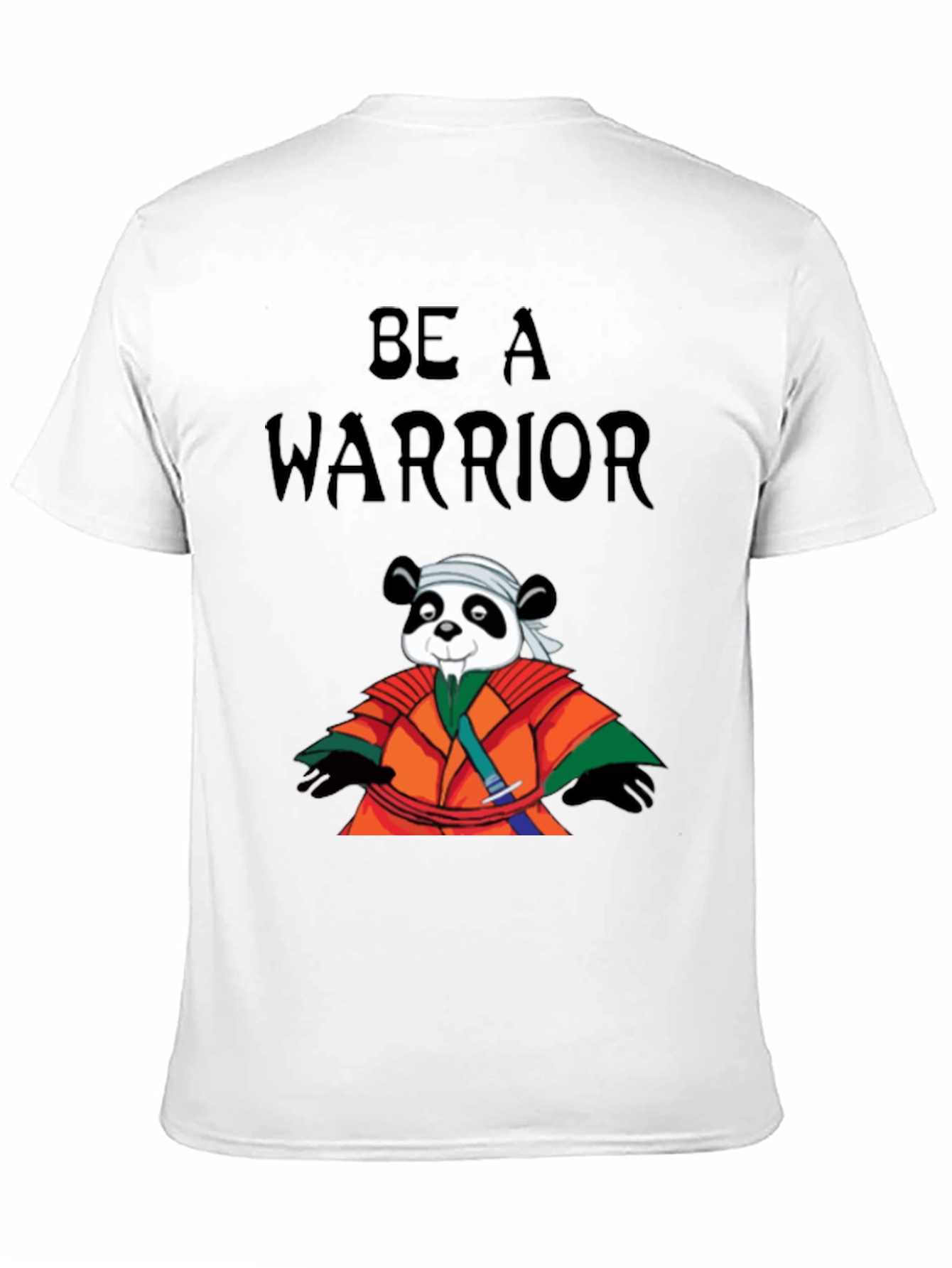 Black Be a Warrior Panda T-Shirt - Black view 11