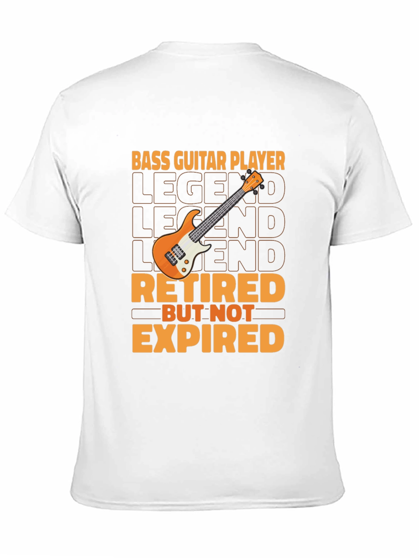 Black Bass Guitar Player Retired T-Shirt view 11