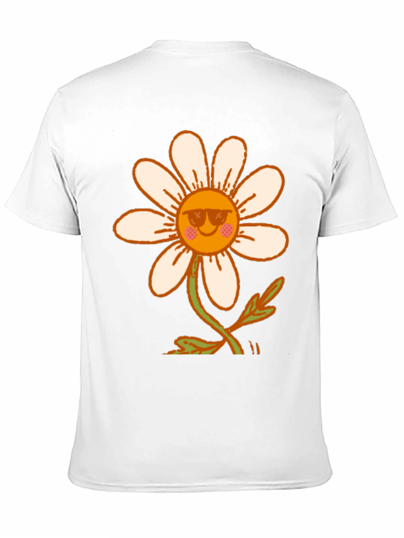 Black Retro Daisy Flower T-Shirt - Black view 11