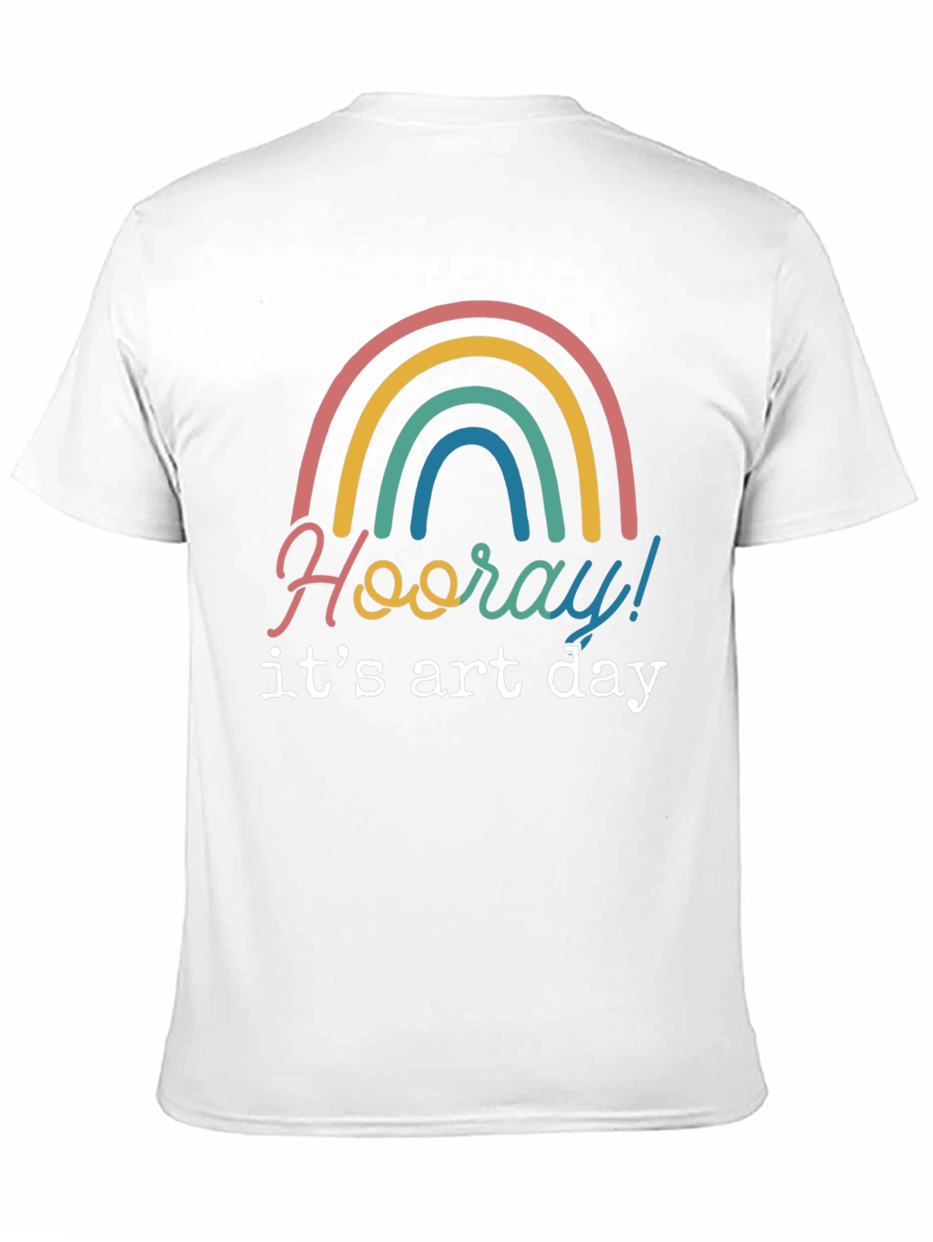 Black Hooray It's Art Day Rainbow T-Shirt view 11