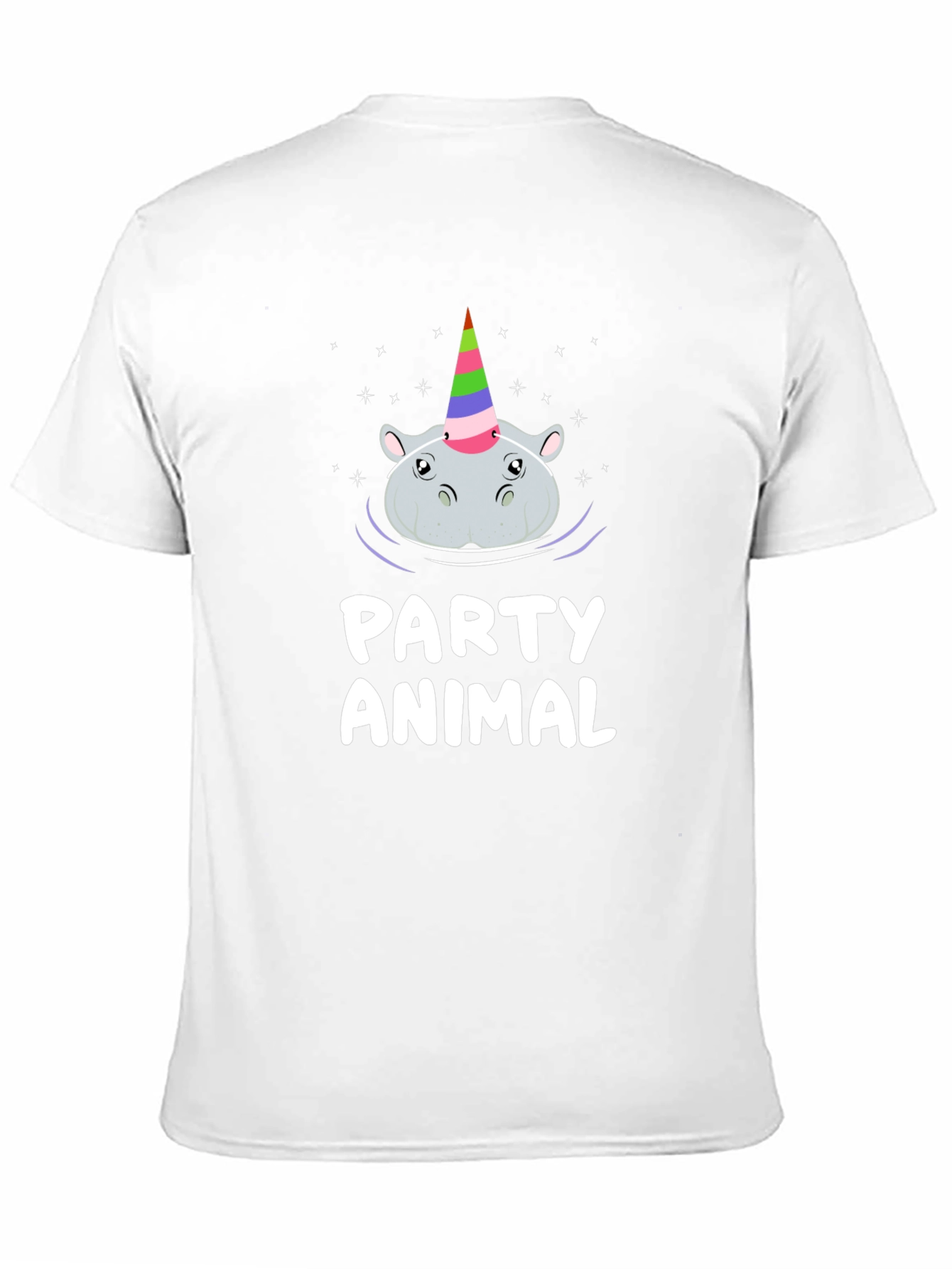 Black Party Animal Hippo Unicorn T-Shirt view 11