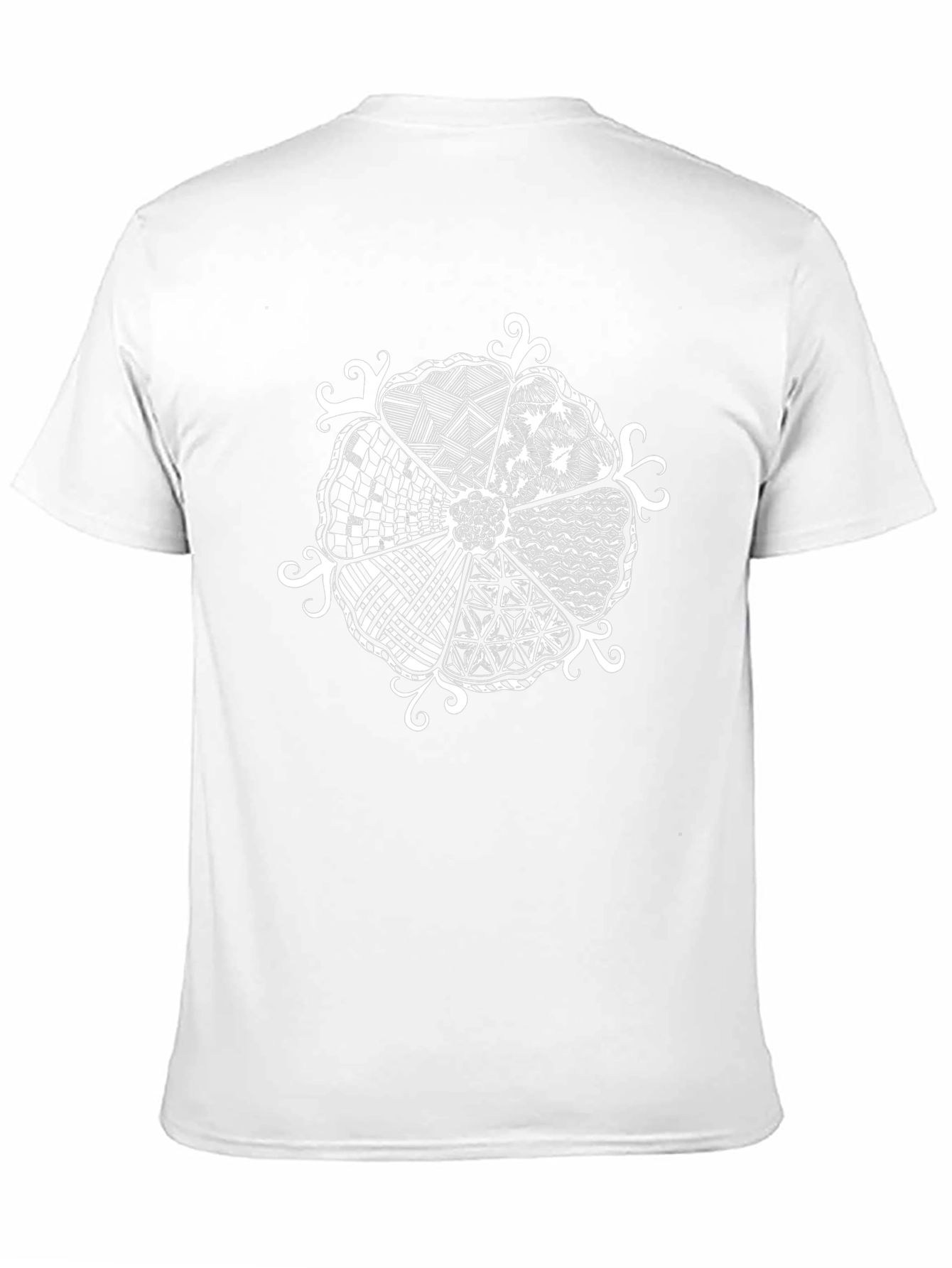 Abstract Mandala Graphic Black T-Shirt - 11
