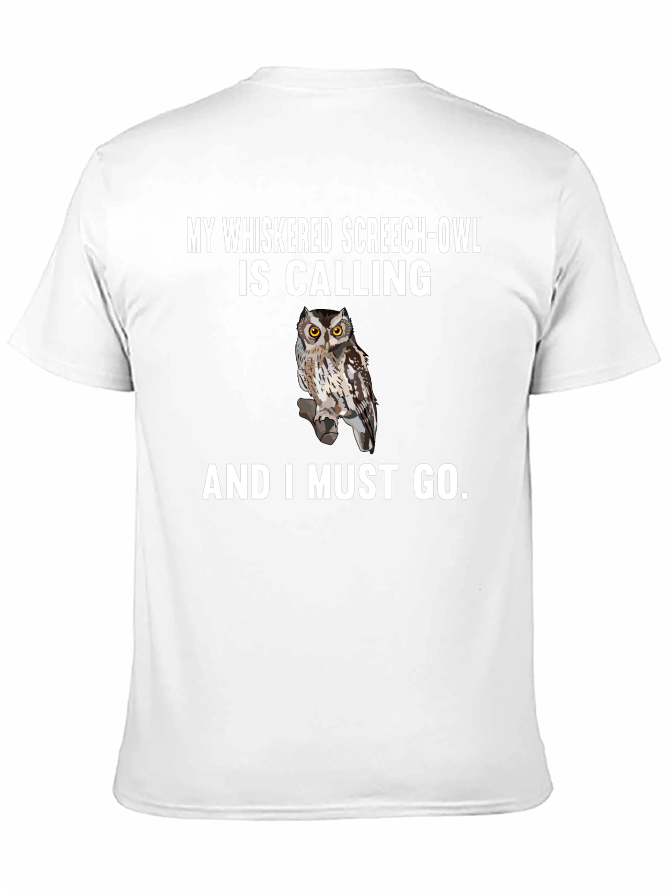 Black Whiskered Screech Owl T-Shirt - Must Go! view 11