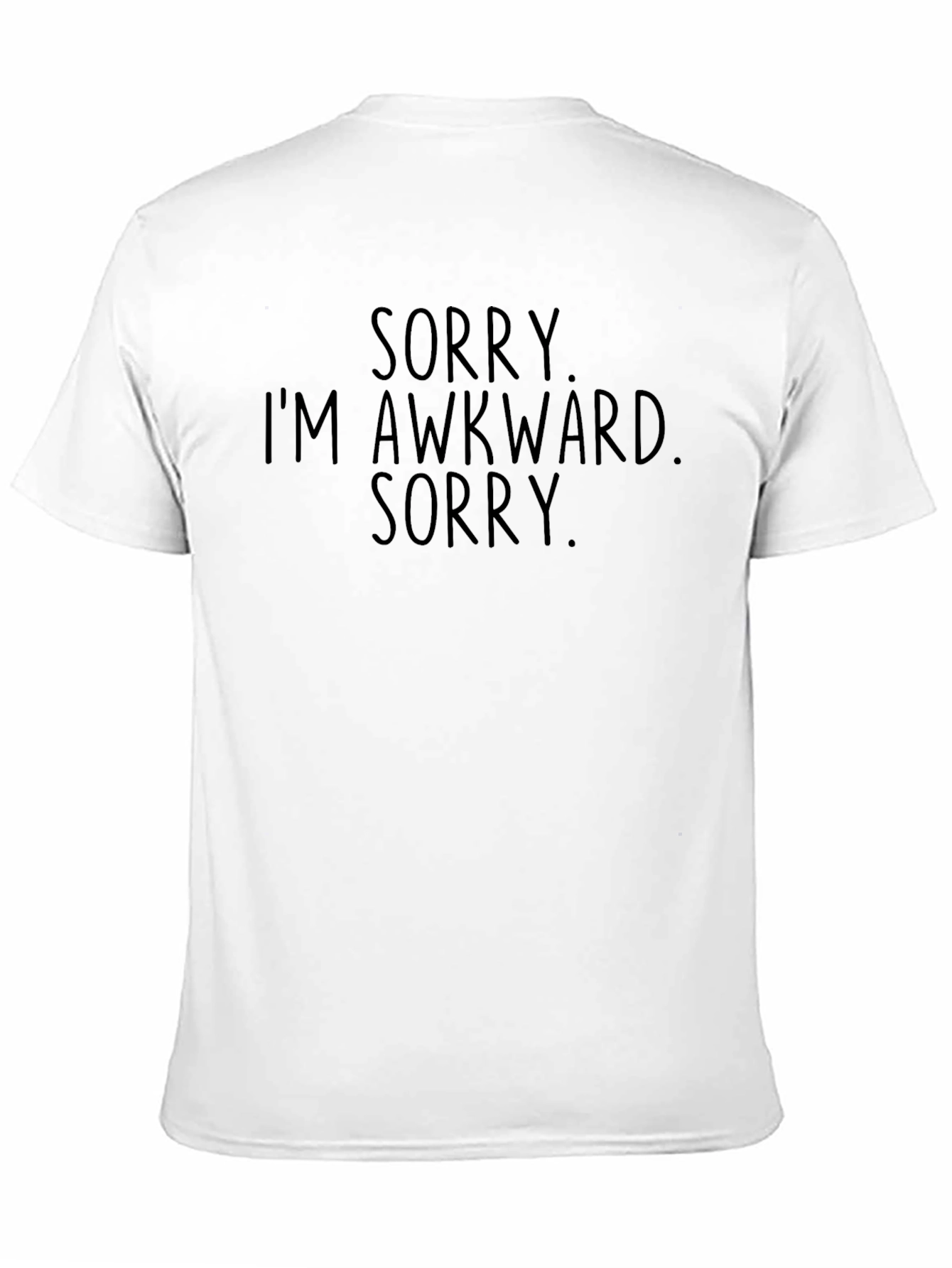 Black Awkward Sorry Black T-Shirt view 11