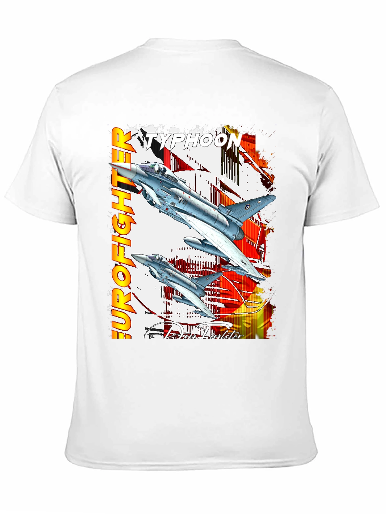 Black Eurofighter Typhoon Graphic T-Shirt - Premium Cotton Blend view 11