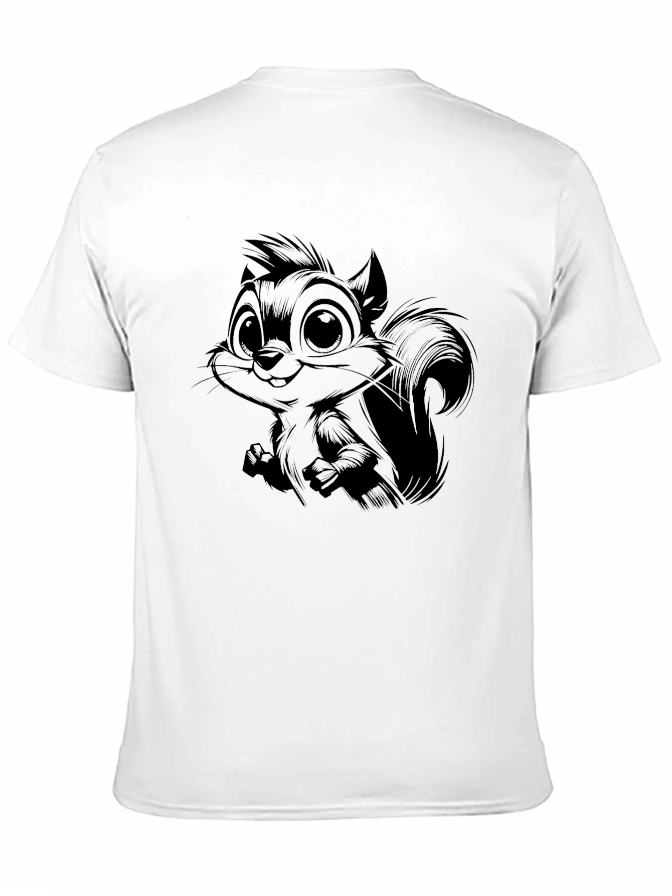 Black Squirrel Graphic Black T-Shirt view 11
