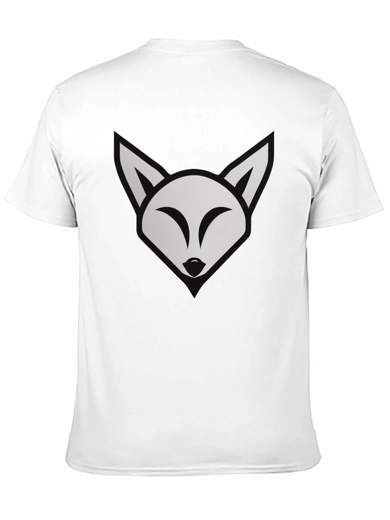 Black Fox Graphic Tee - Modern Black Cotton T-Shirt view 11
