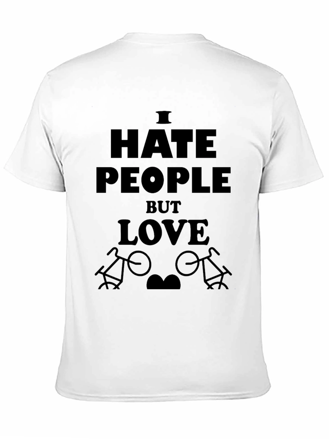Black I Hate People But Love Bikes T-Shirt view 11