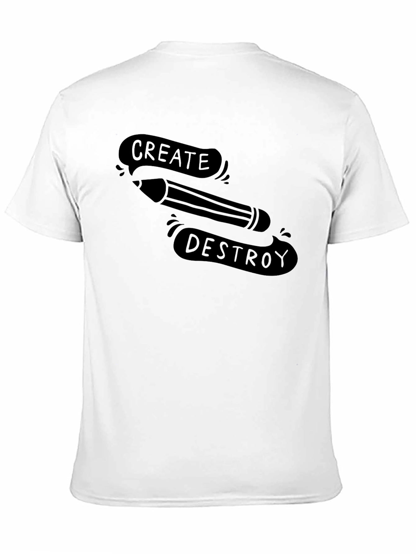 Black Create & Destroy Graphic Tee - Black view 11