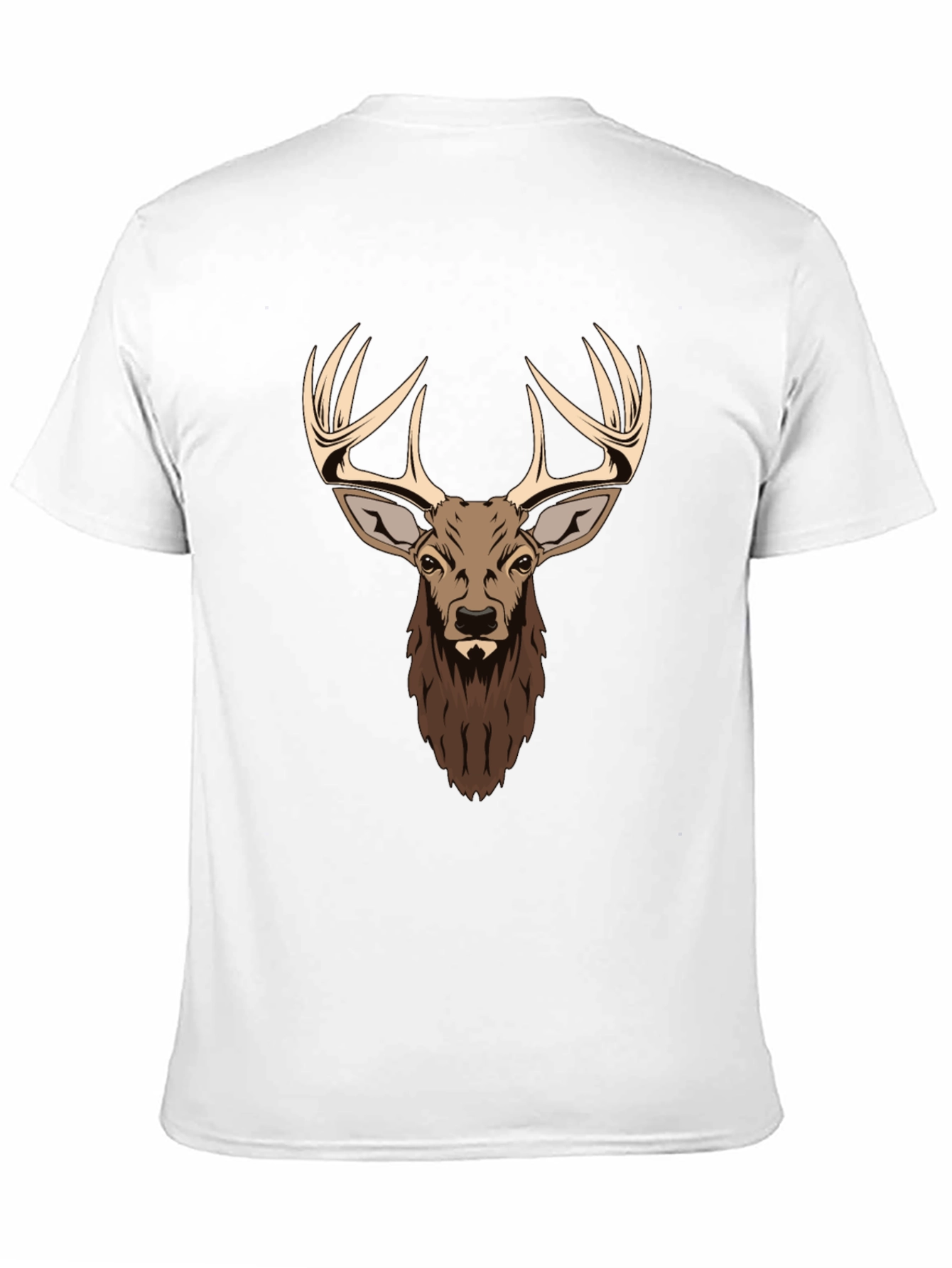 Black Deer Head Graphic Print Black T-Shirt view 11