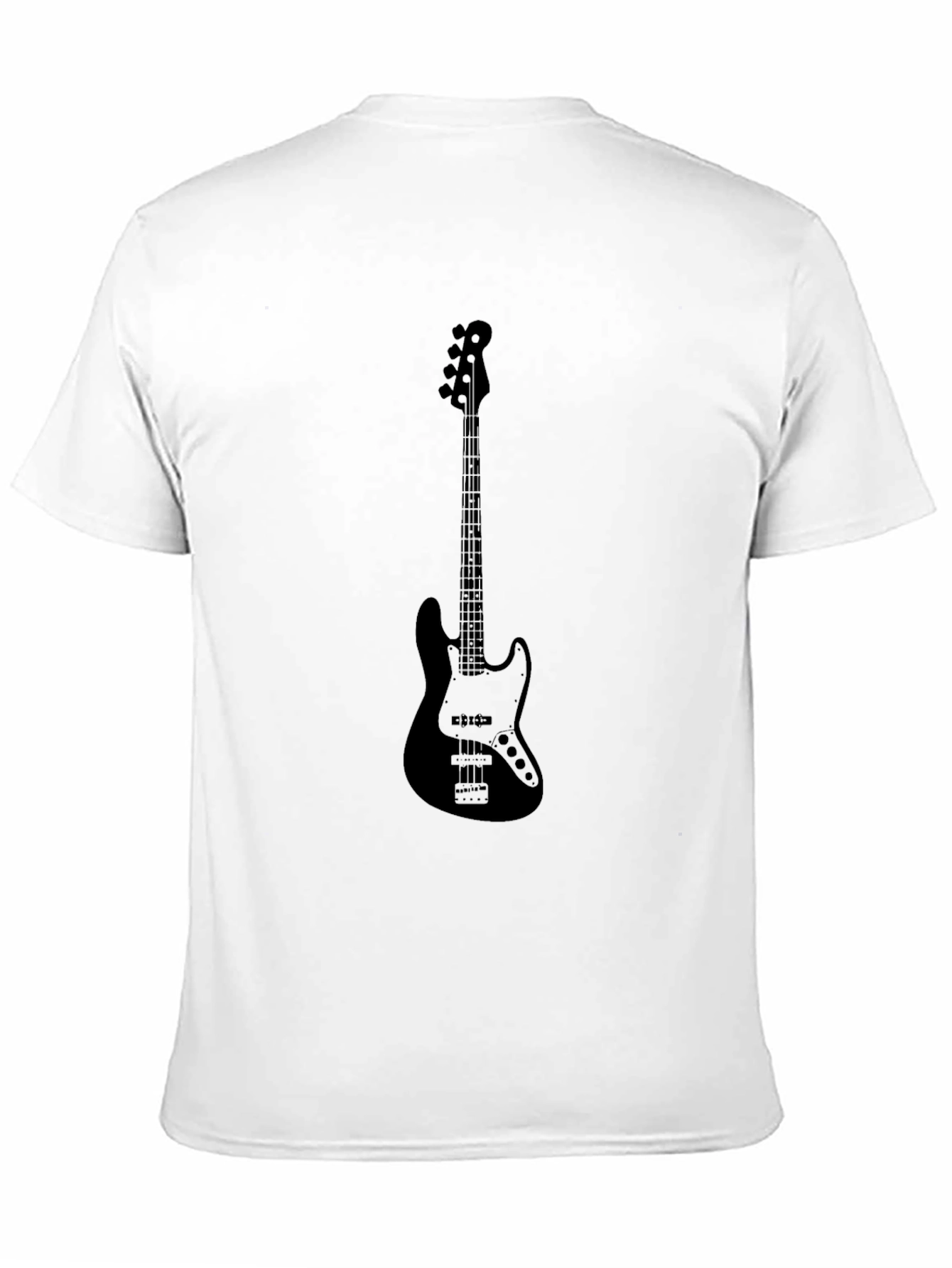 Black Bass Guitar Graphic Tee - Men's Black T-Shirt view 11