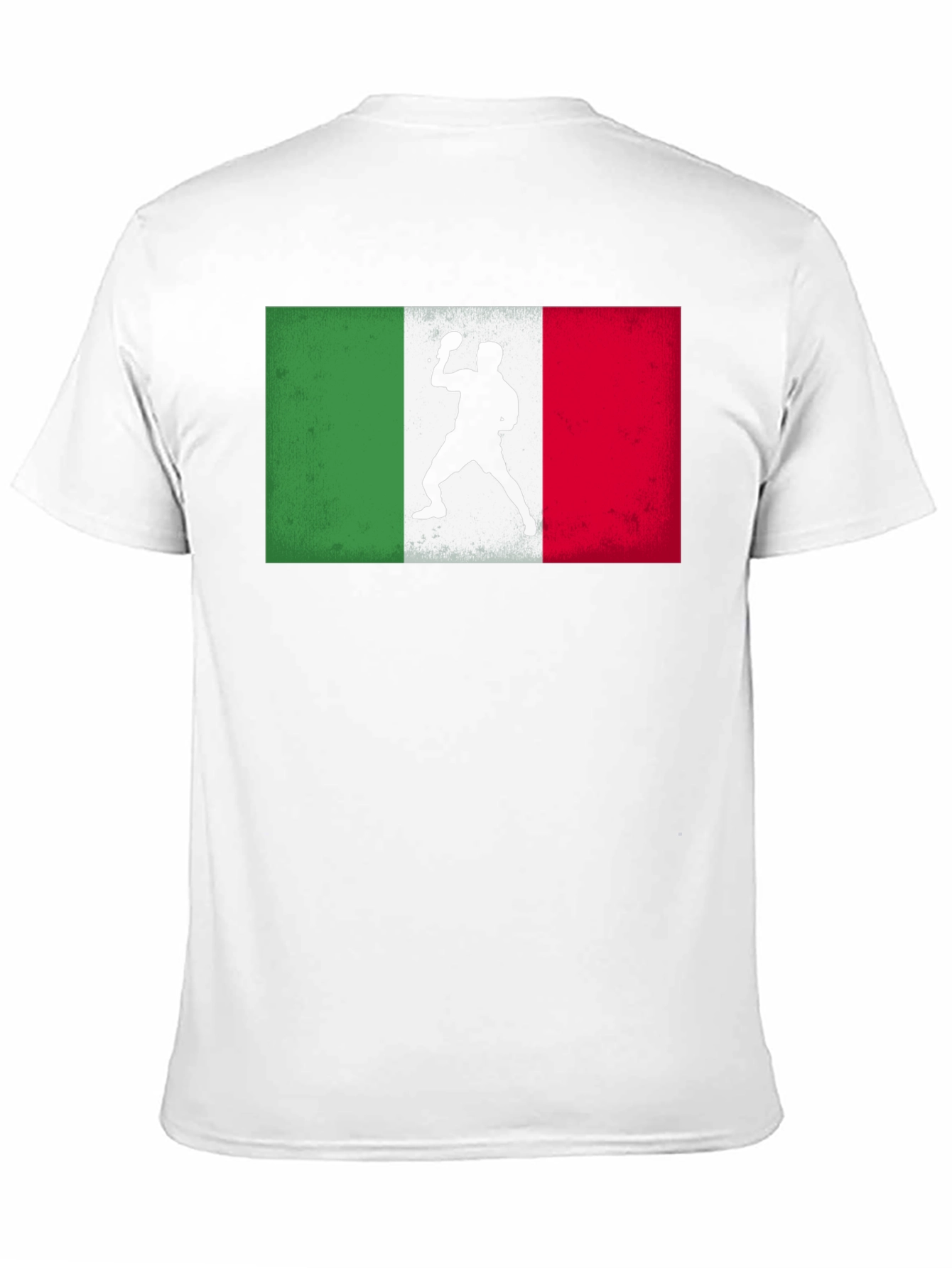 Black Italy Table Tennis Flag T-Shirt view 11