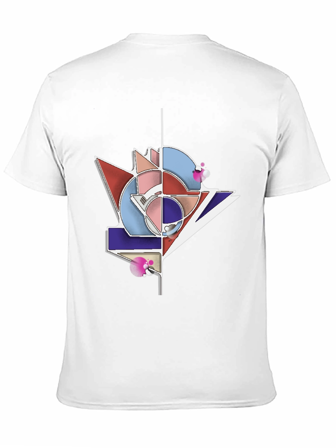 Black Geometric Graphic Tee - Modern Art T-Shirt view 11