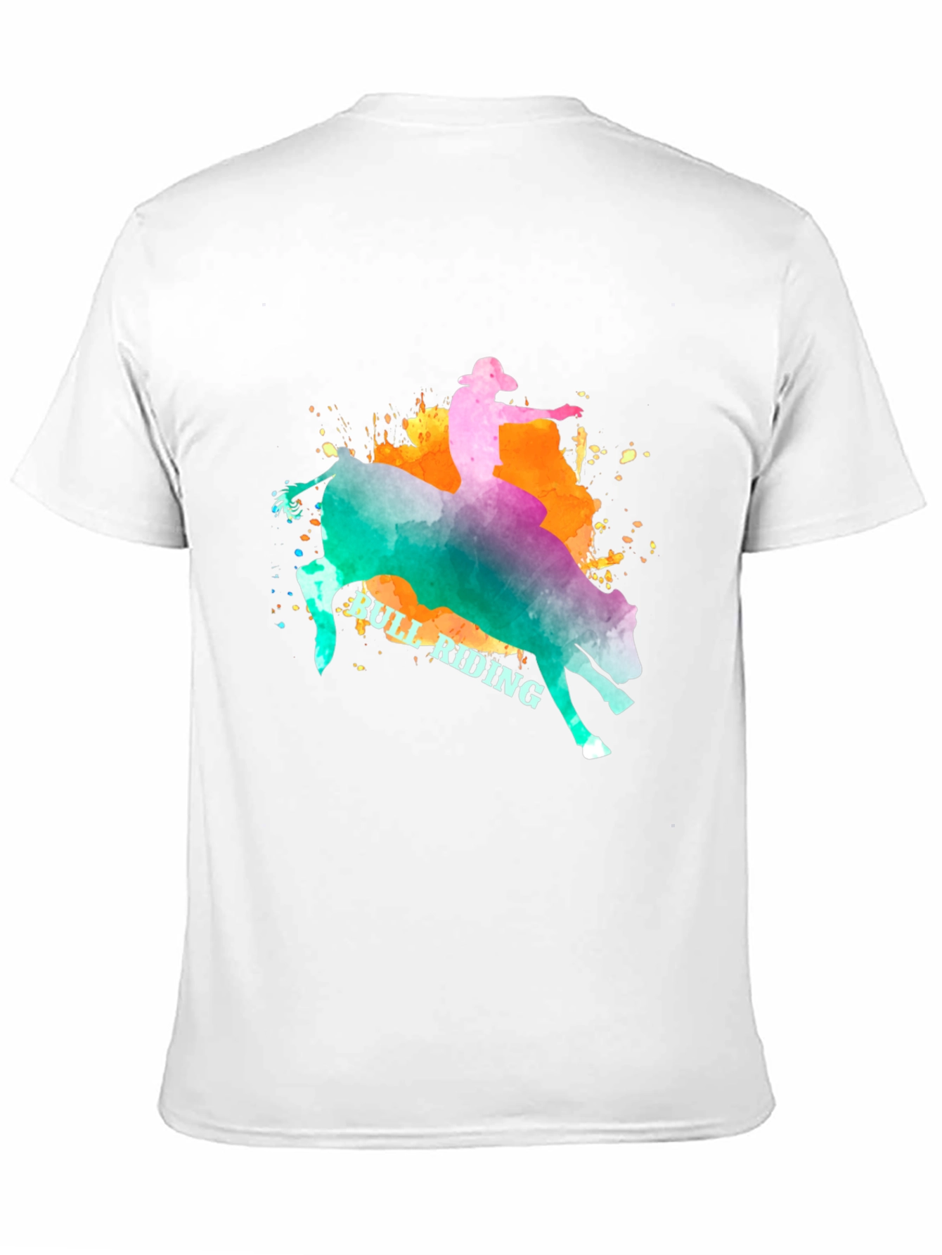 Black Bull Riding Graphic T-Shirt - Cowboy Rodeo Tee view 11