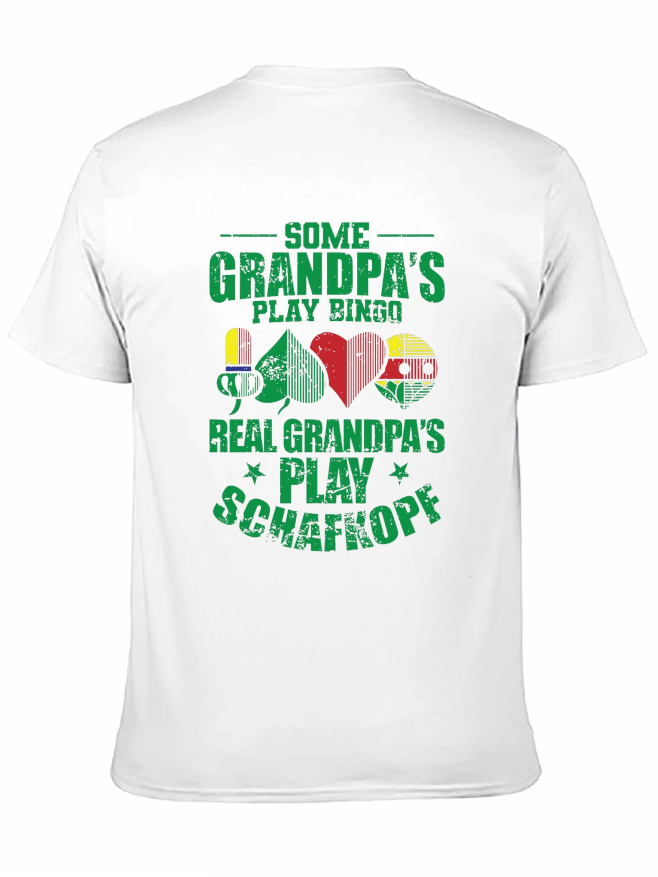 Black Funny Grandpa Card Game T-Shirt view 11
