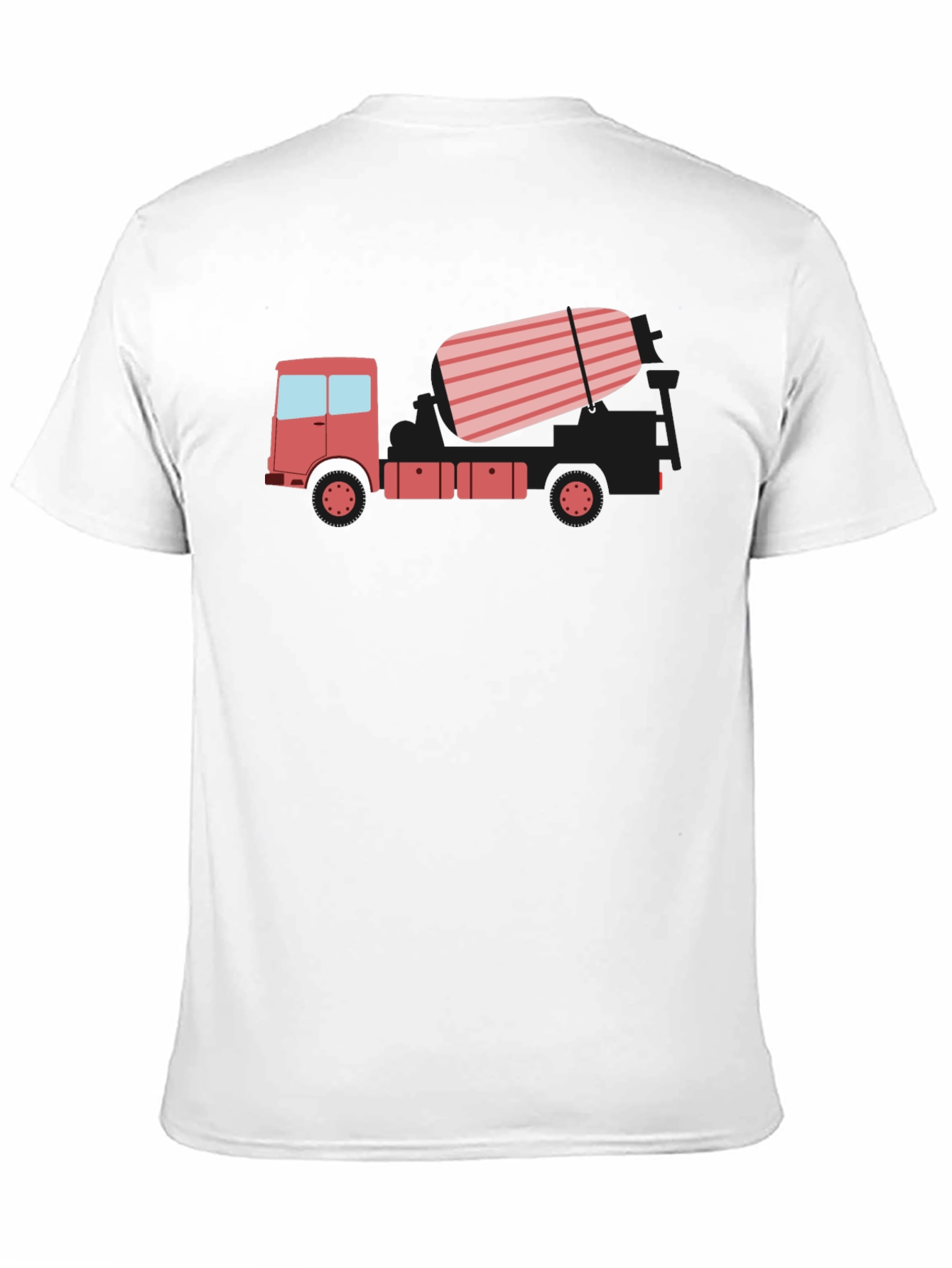 Black Concrete Truck Graphic Tee - Black Casual T-Shirt view 11