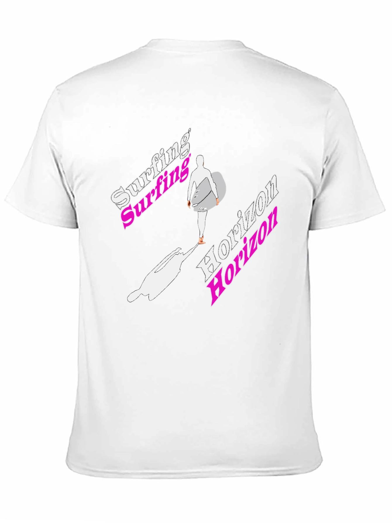 Black Surfing Horizon Graphic Tee - Black Cotton Shirt view 11