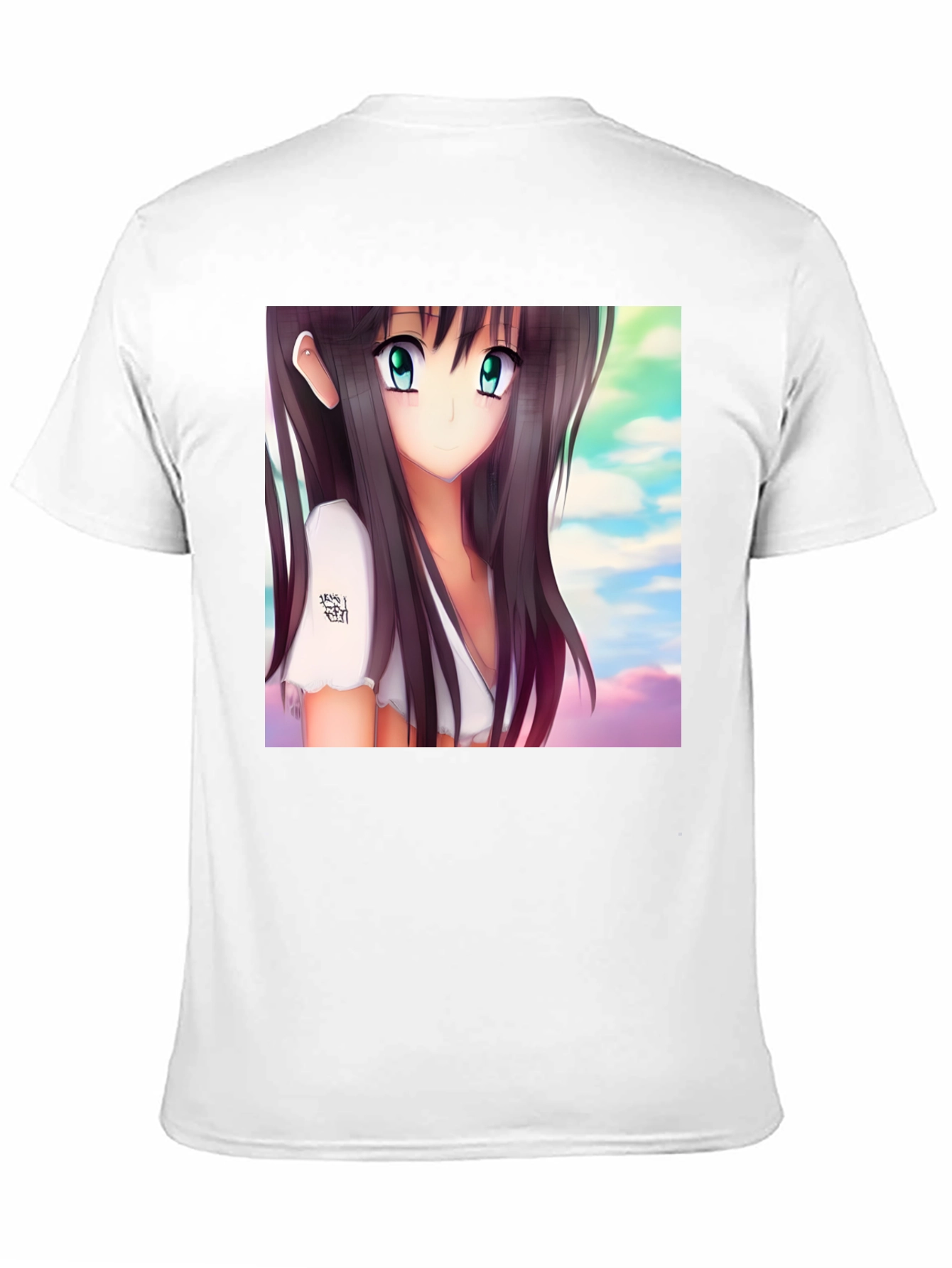 Black Anime Girl Graphic Black Tee - Stylish & Unique view 11