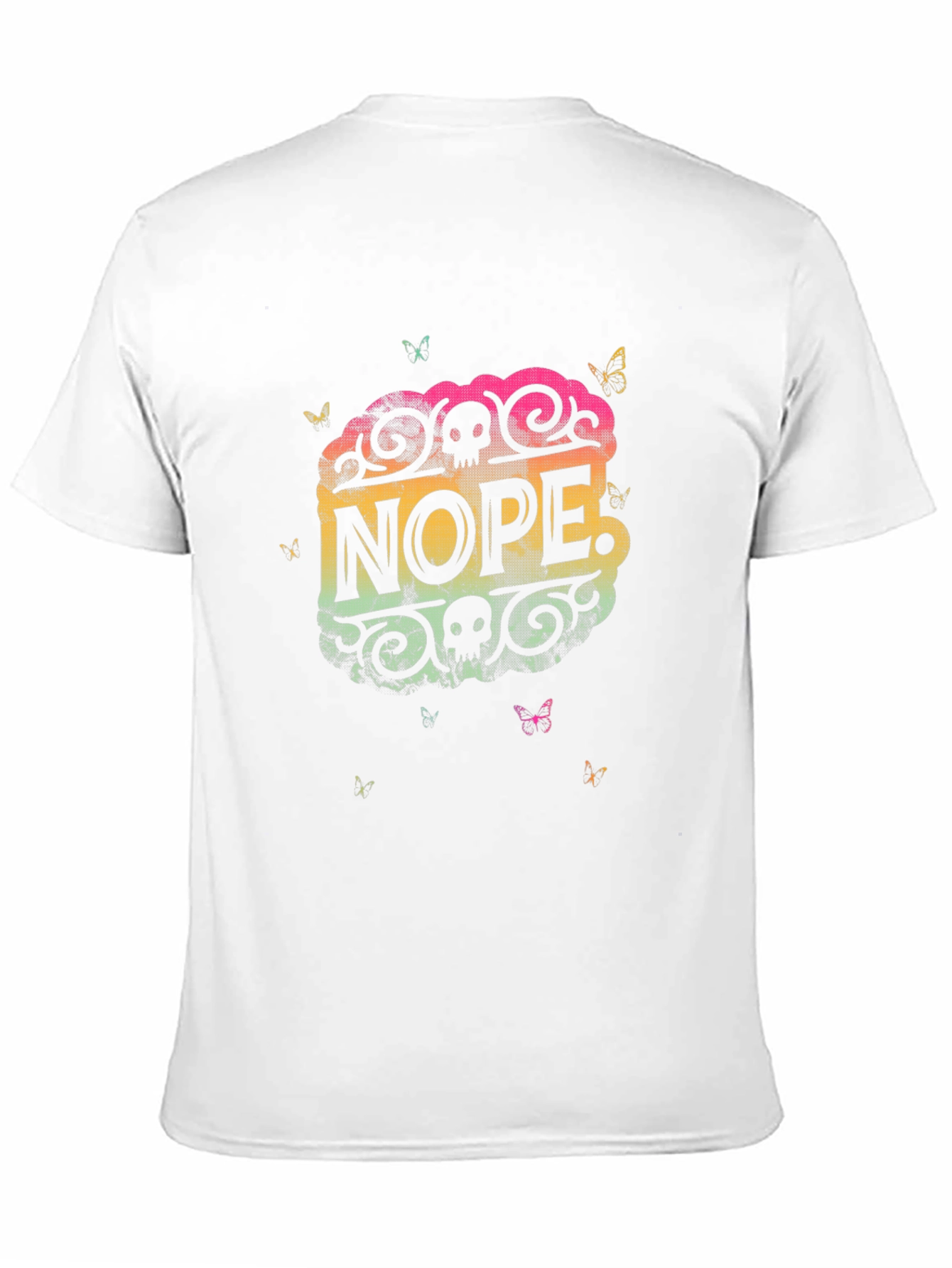 Black Nope Graphic T-Shirt - Cool Skull Design view 11