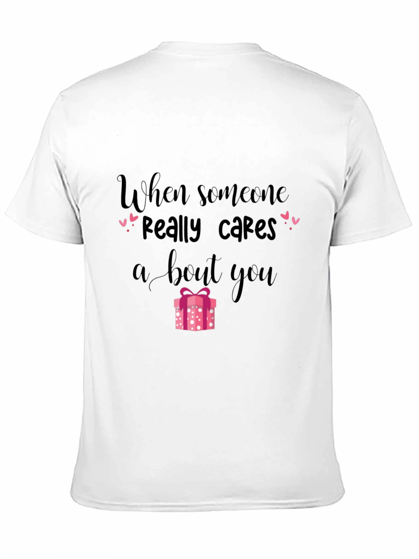Black Caring Hearts Graphic T-Shirt - Gift Design view 11