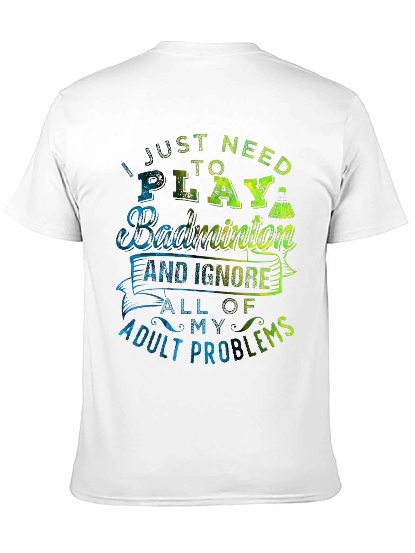 Black Badminton Lover Tee - Adult Problems view 11