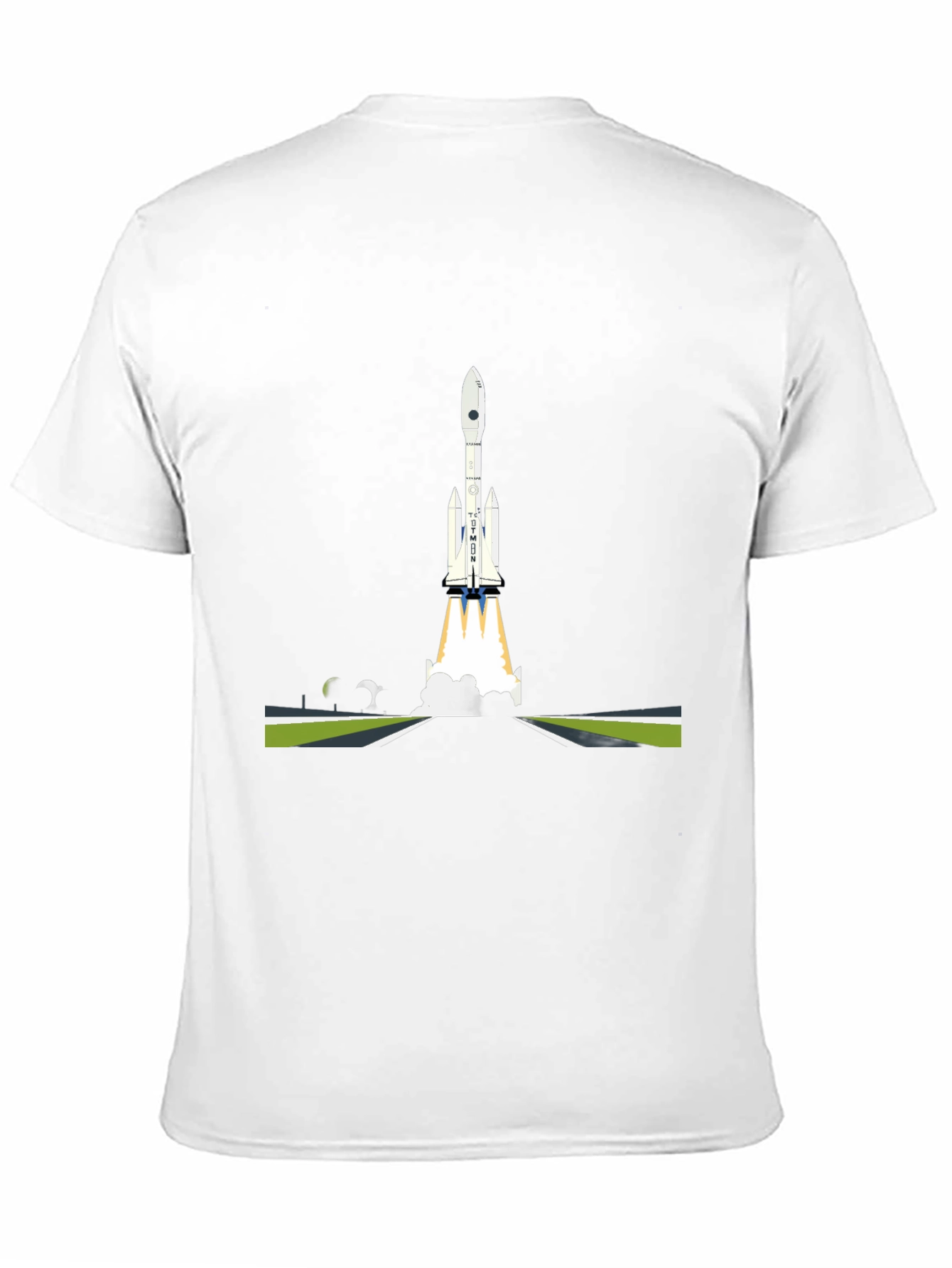 Black Rocket Launch Graphic T-Shirt - Space Exploration Tee view 11