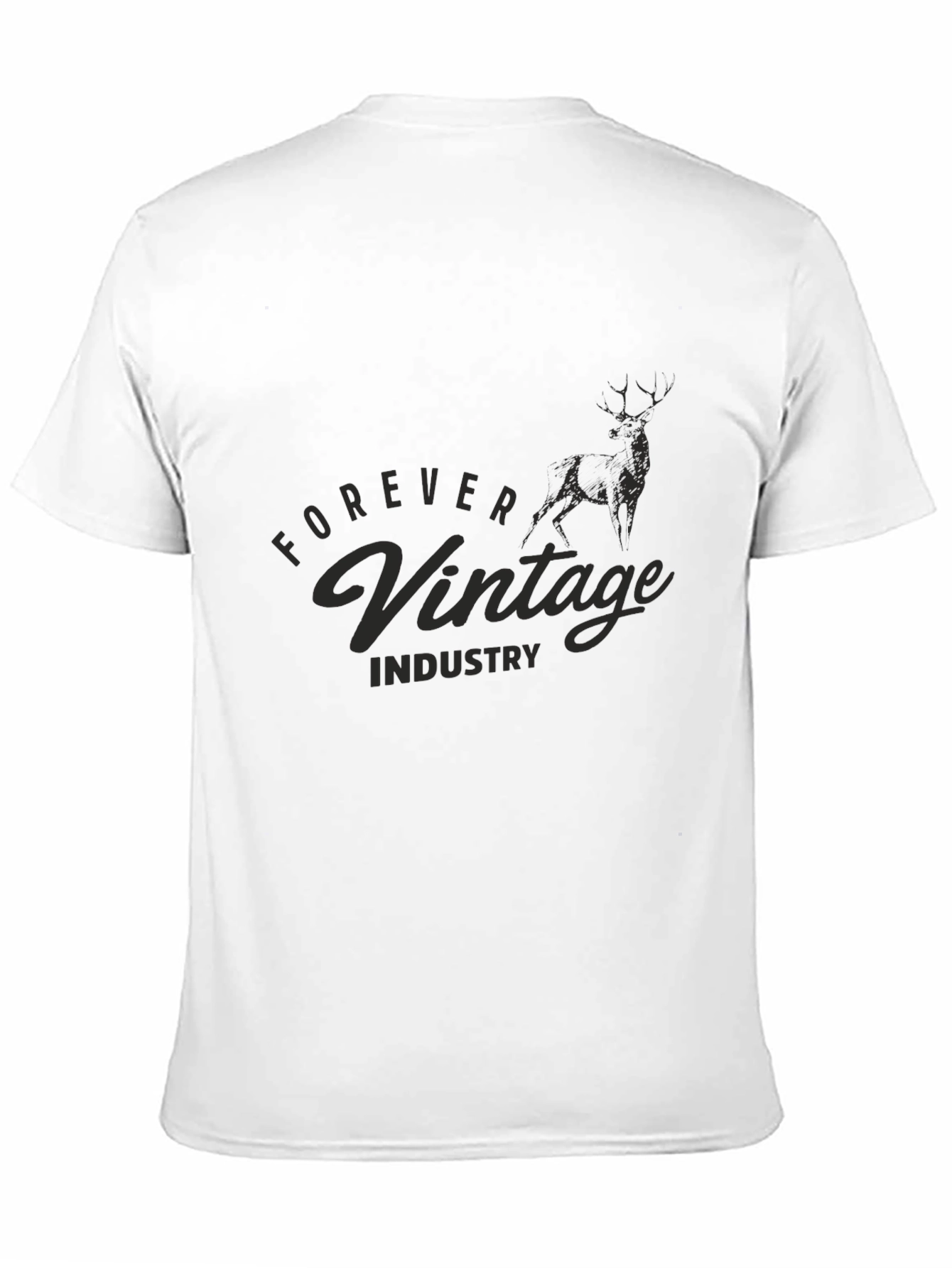 Black Forever Vintage Industry Men's Graphic T-Shirt view 11