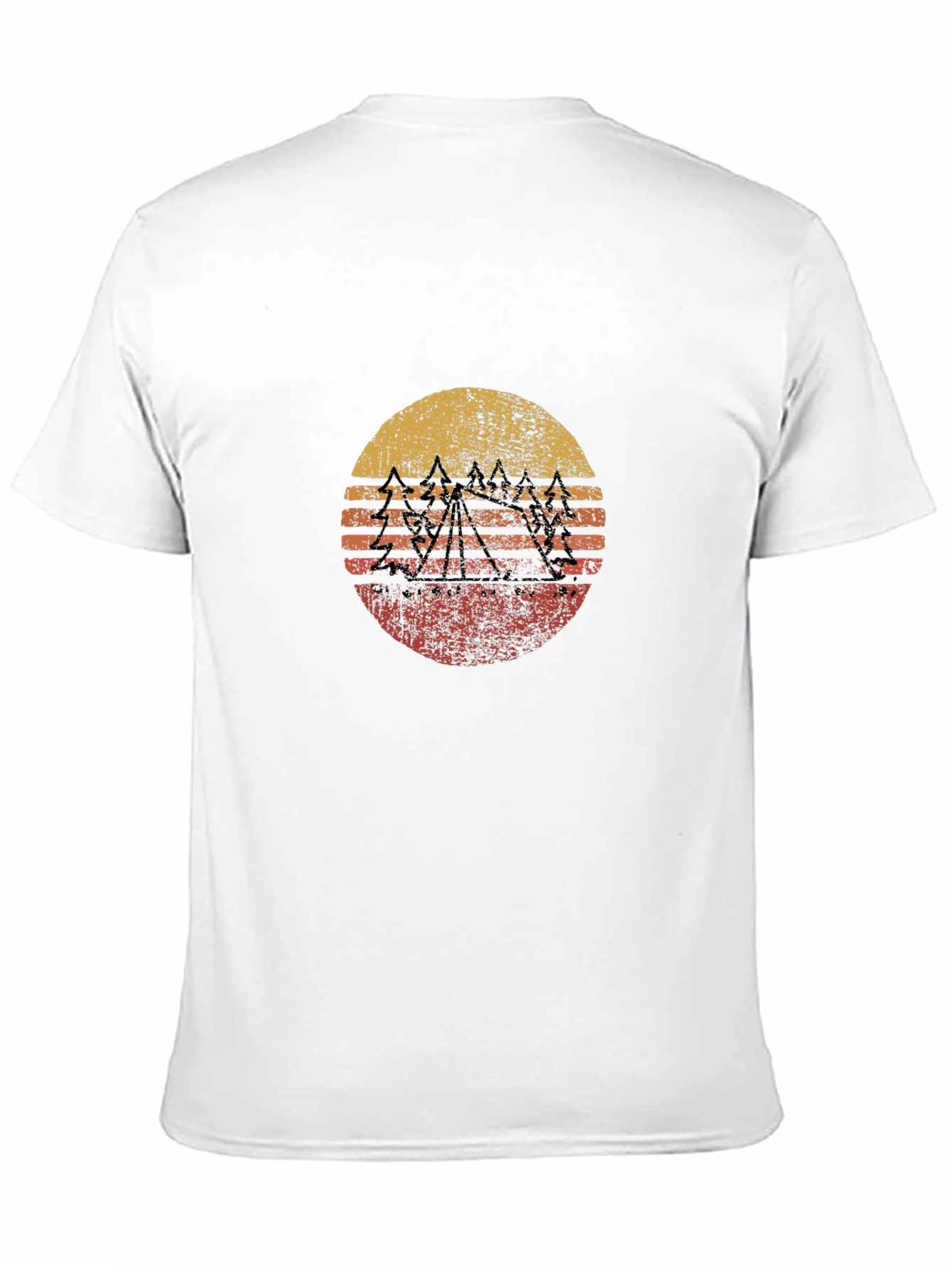 Black Retro Sunset Mountain Graphic Tee view 11