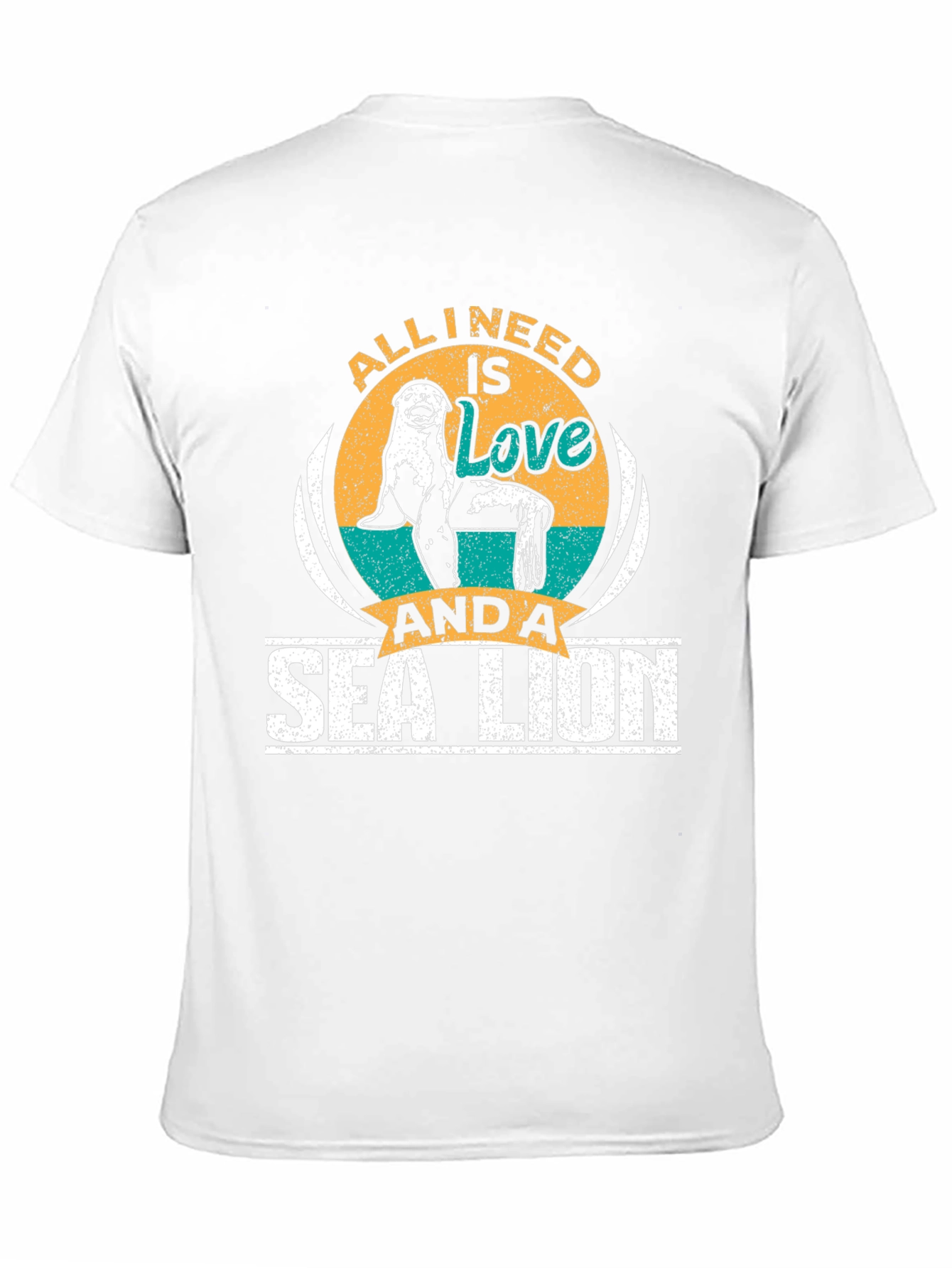 Black All I Need Is Love And A Sea Lion T-Shirt view 11