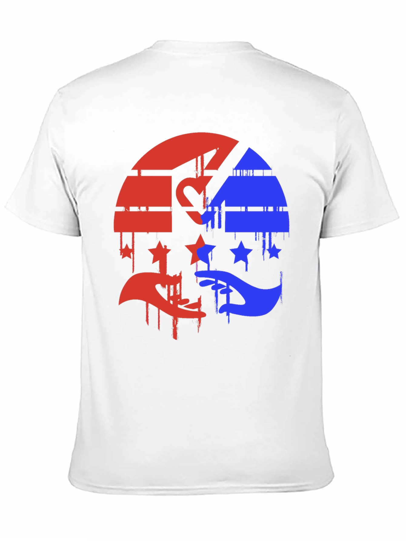 Black Red & Blue Graphic Tee - Abstract Design view 11