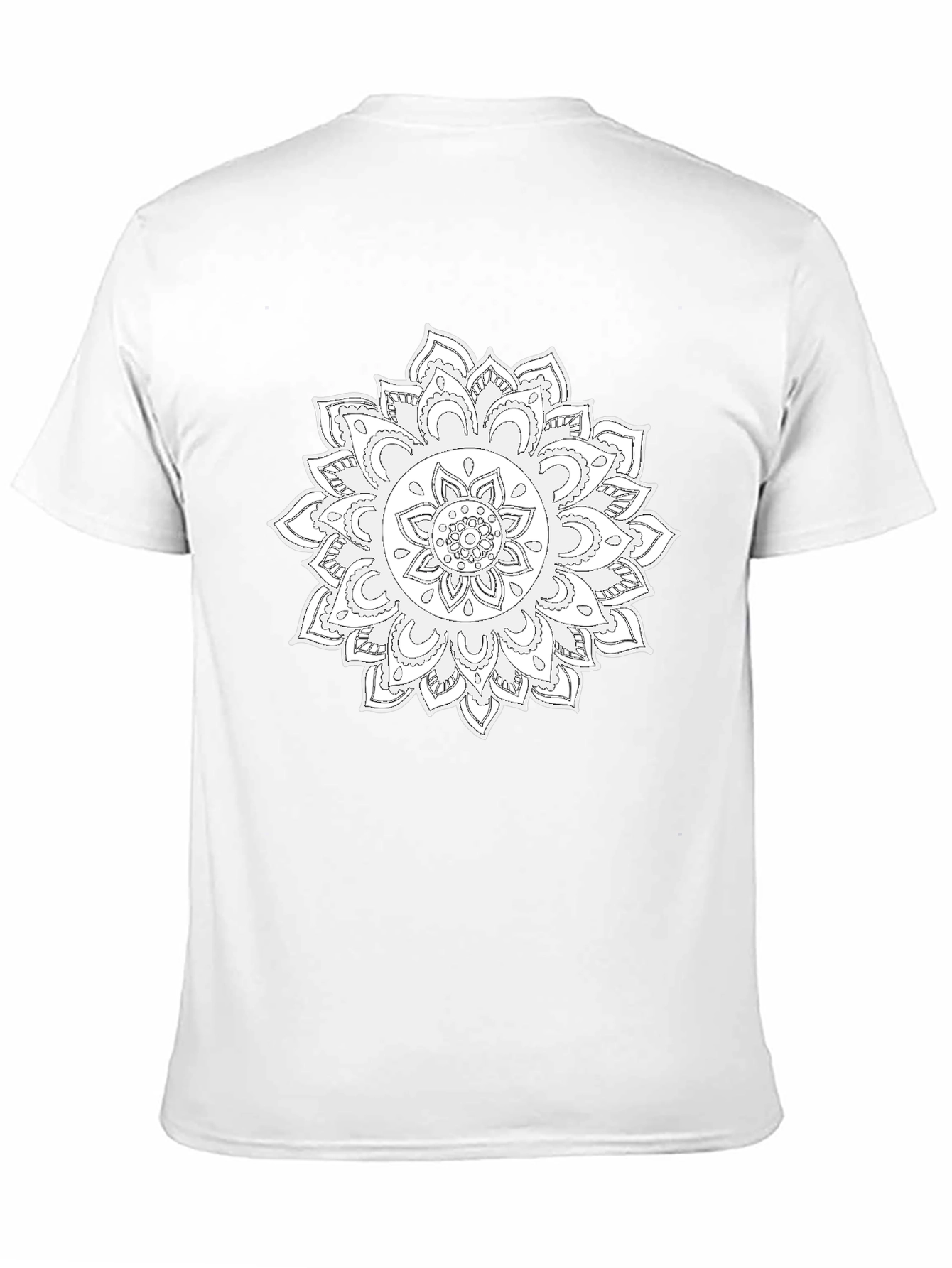 Black Mandala Graphic Tee - Unique Black T-Shirt view 11