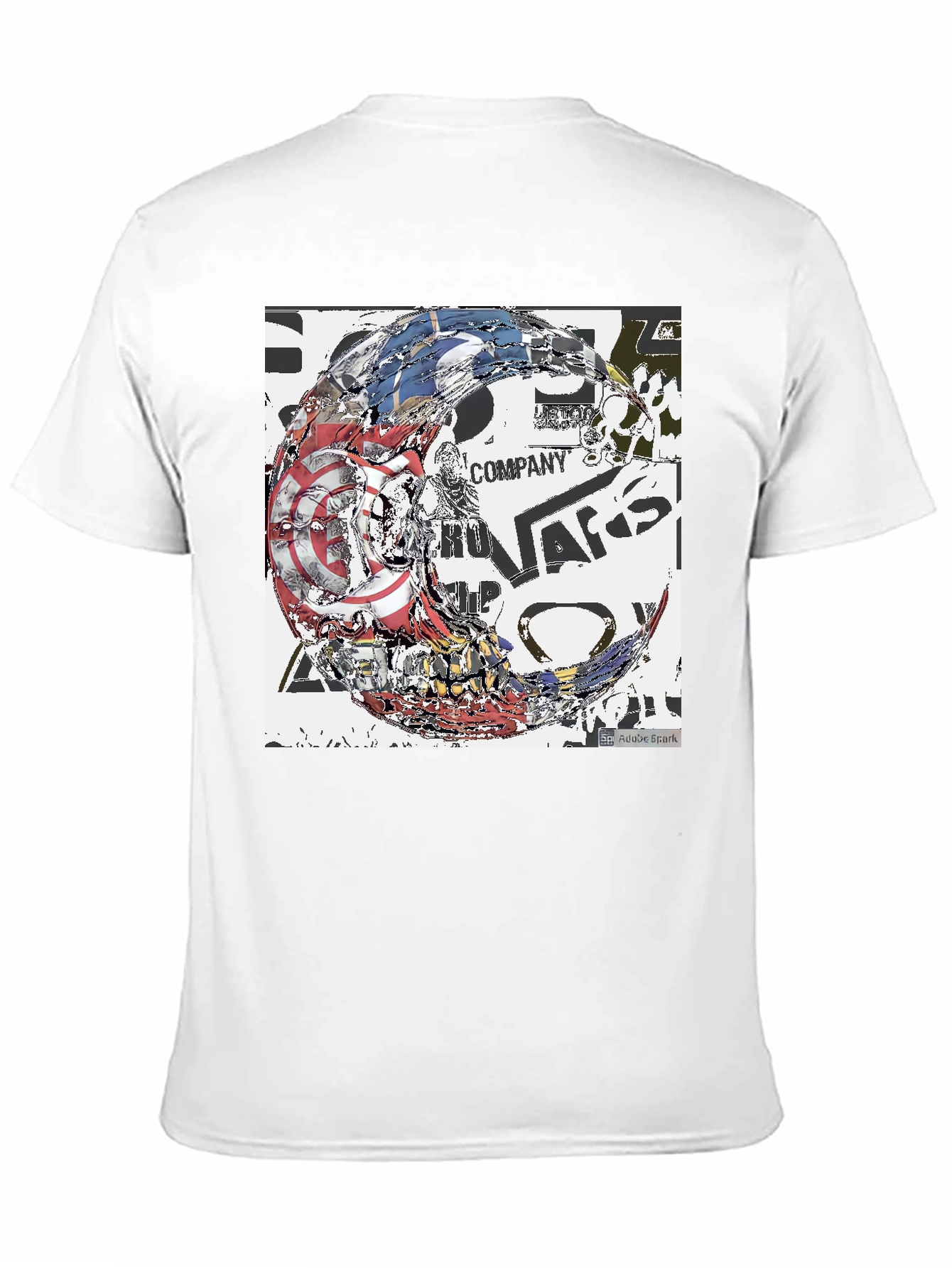 Black Abstract Graphic Print Black Tee view 11