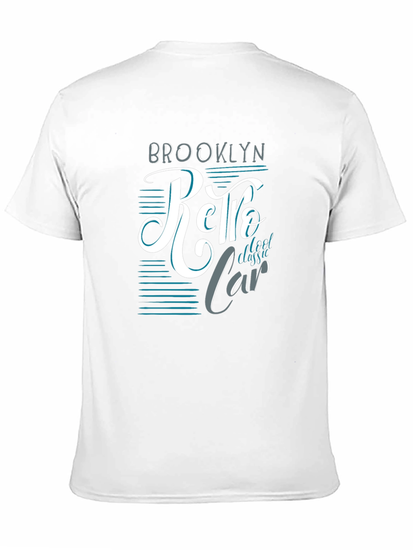 Black Brooklyn Retro Classic Car T-Shirt view 11