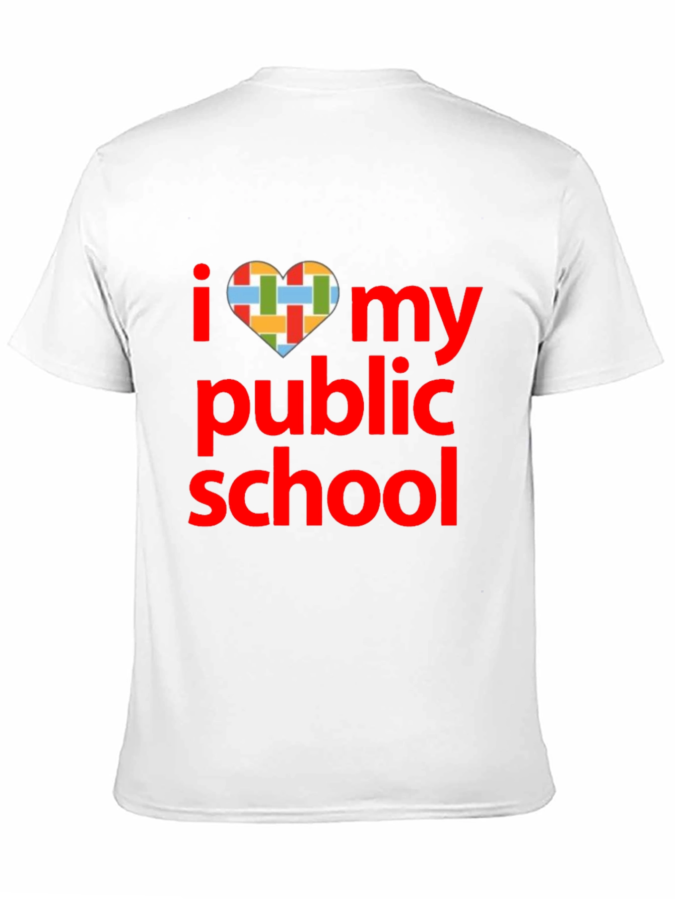 Black I Love My Public School T-Shirt view 11