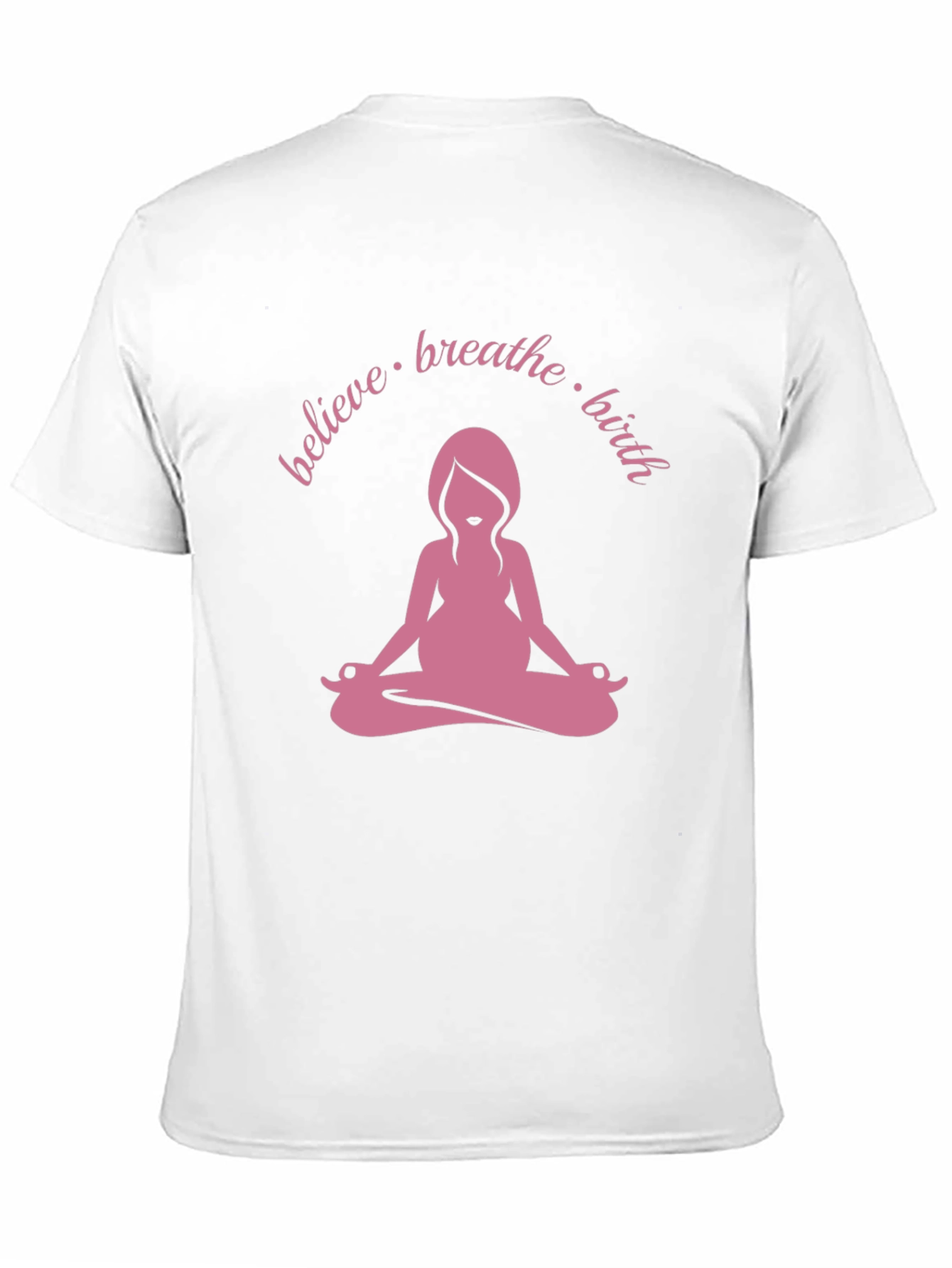 Black Believe Breathe Birth Yoga Tee view 11