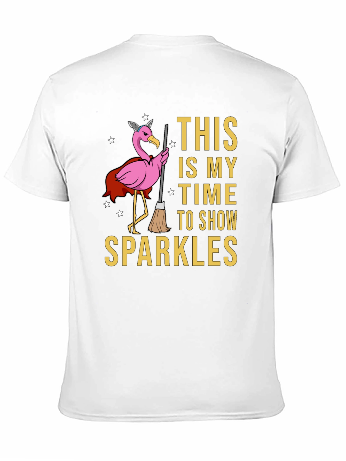 Black Sparkle Time Flamingo T-Shirt view 11