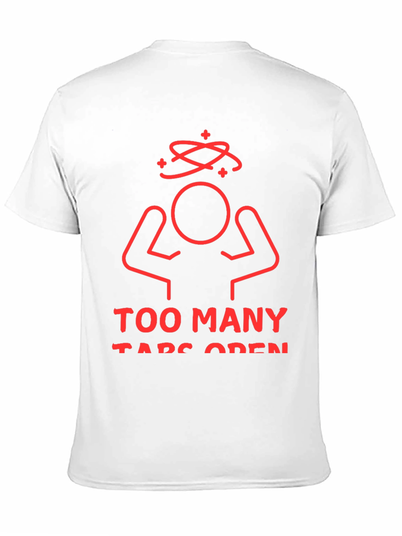 Black Too Many Tabs Open Graphic Tee view 11