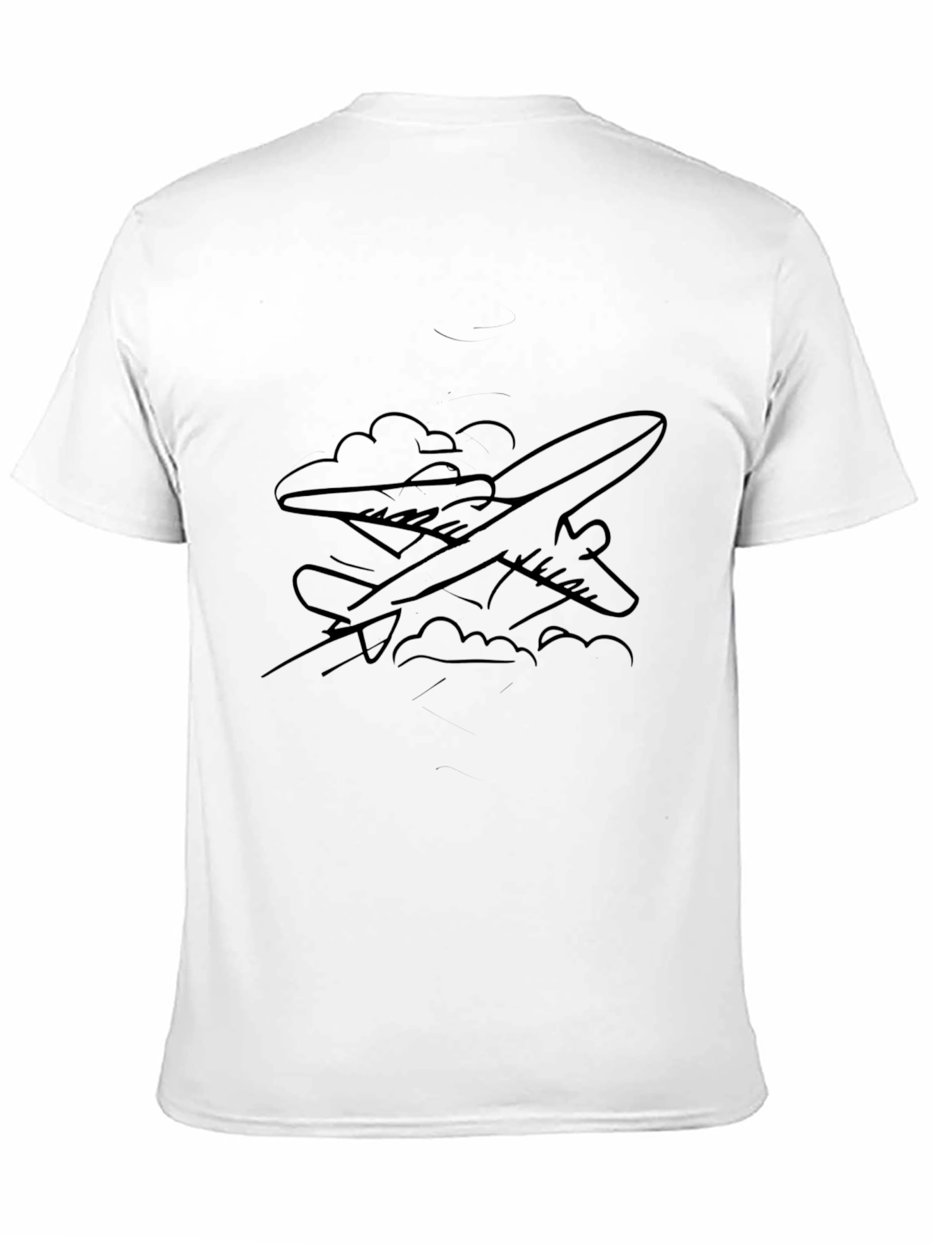Black Airplane Graphic Black T-Shirt view 11