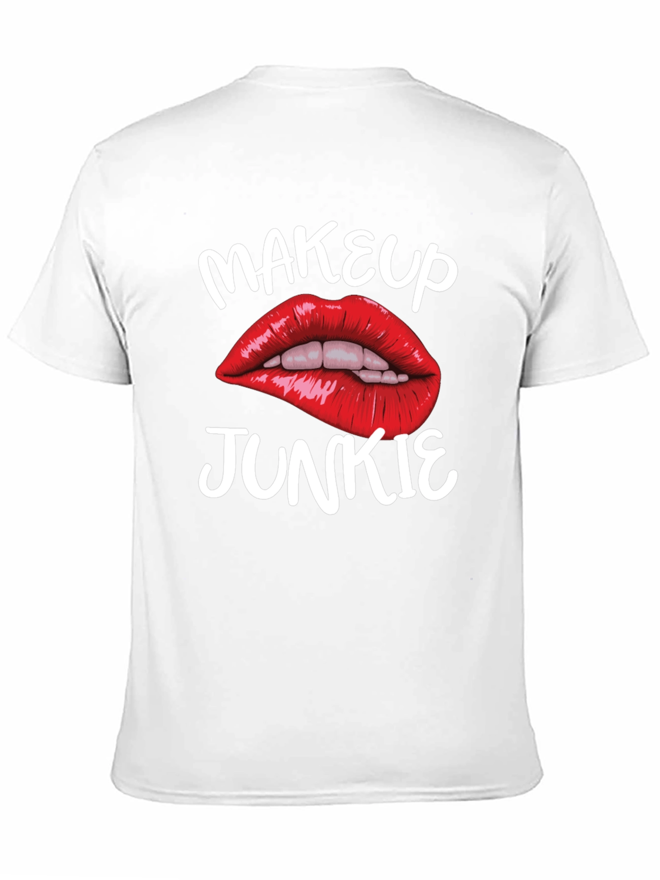 Black Makeup Junkie Graphic Tee - Bold Lips Black T-Shirt view 11