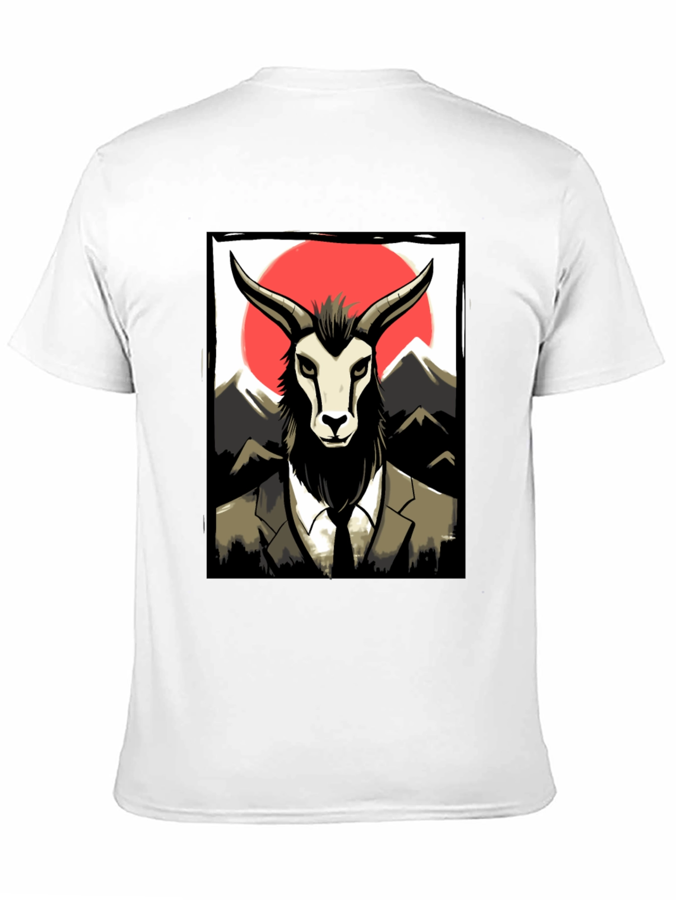 Black Goat Suit T-Shirt - Mountain Scene Tee view 11