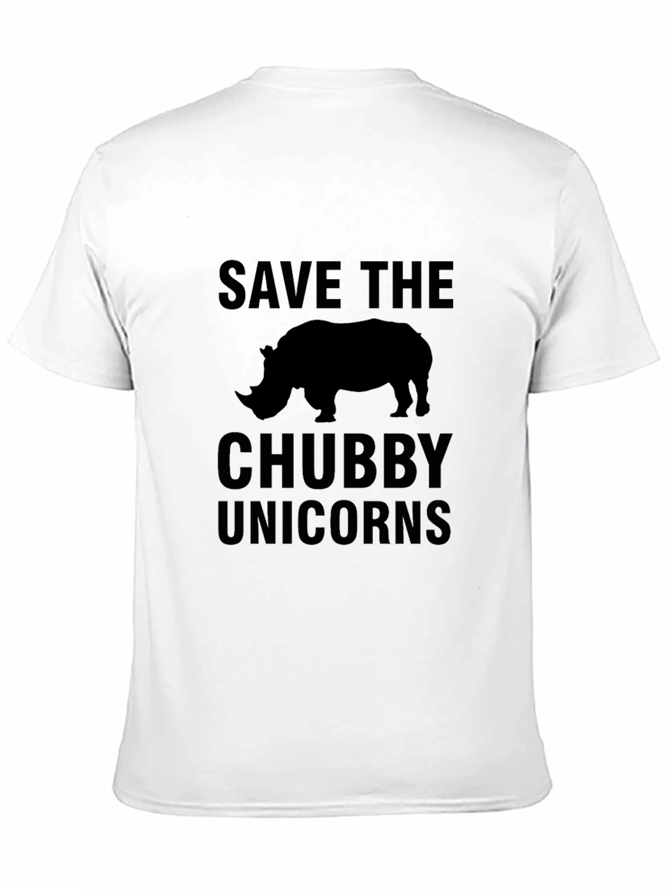 Black Save The Chubby Unicorns Black T-Shirt view 11
