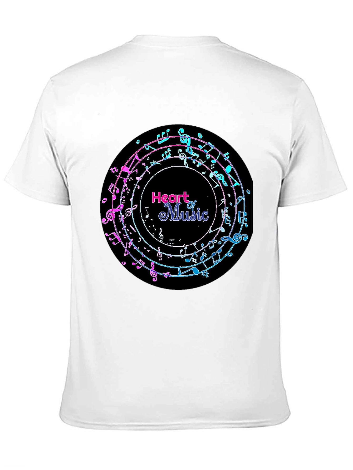 Black Heart of Music Graphic Tee - Black Cotton Casual view 11
